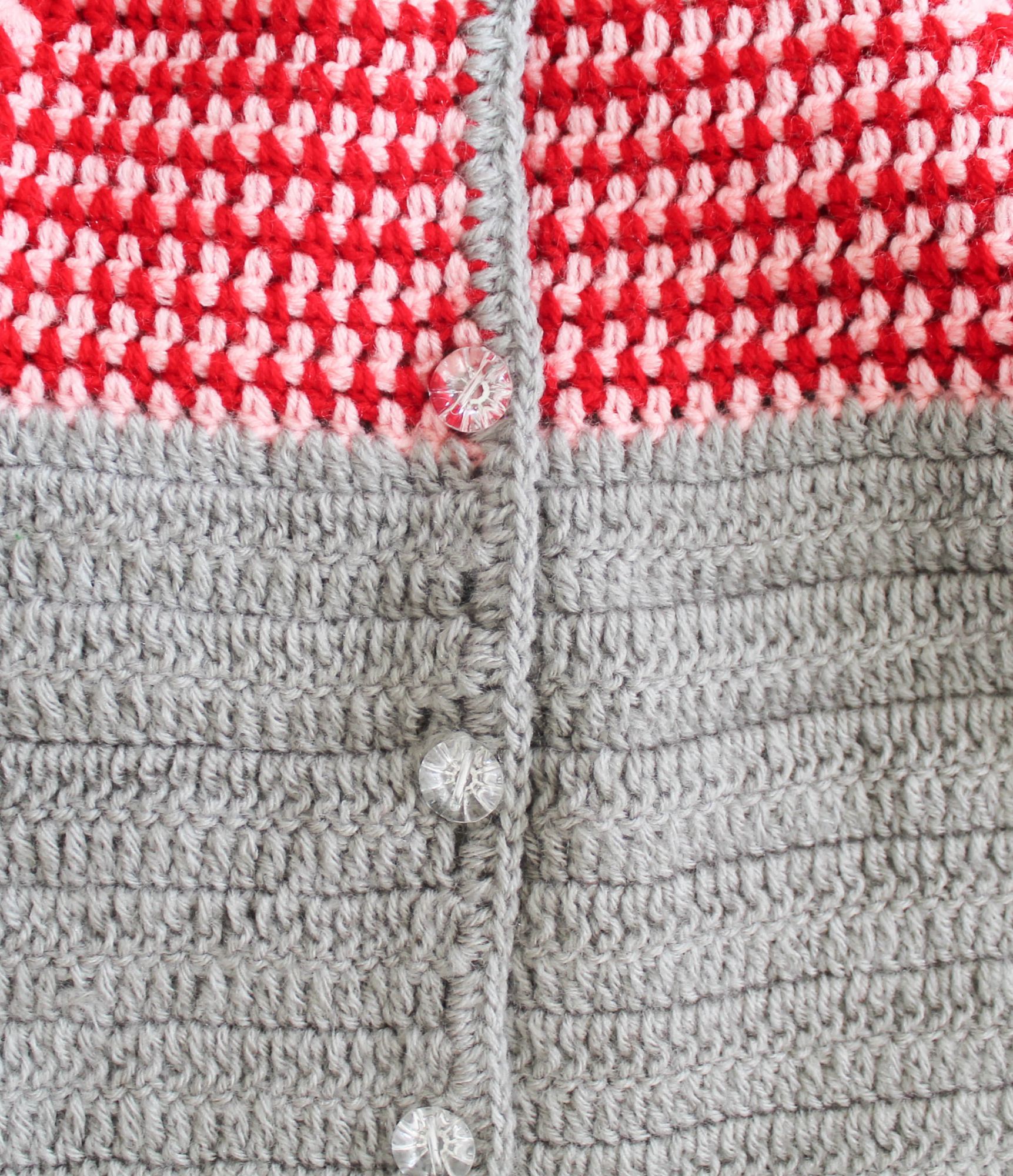 Woonie Full Sleeves Patterned Handmade Sweater - Grey