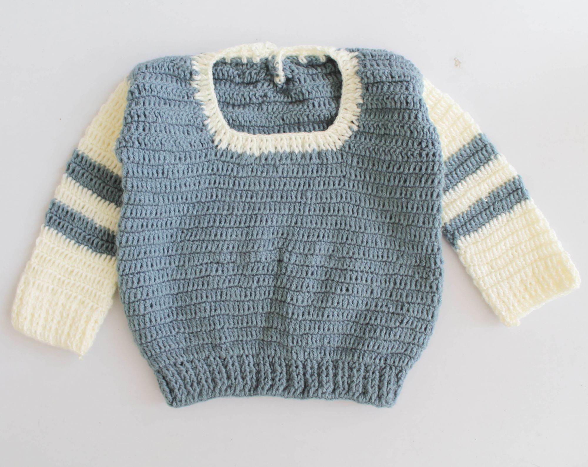Woonie Full Sleeves Color Block Sweater - Grey