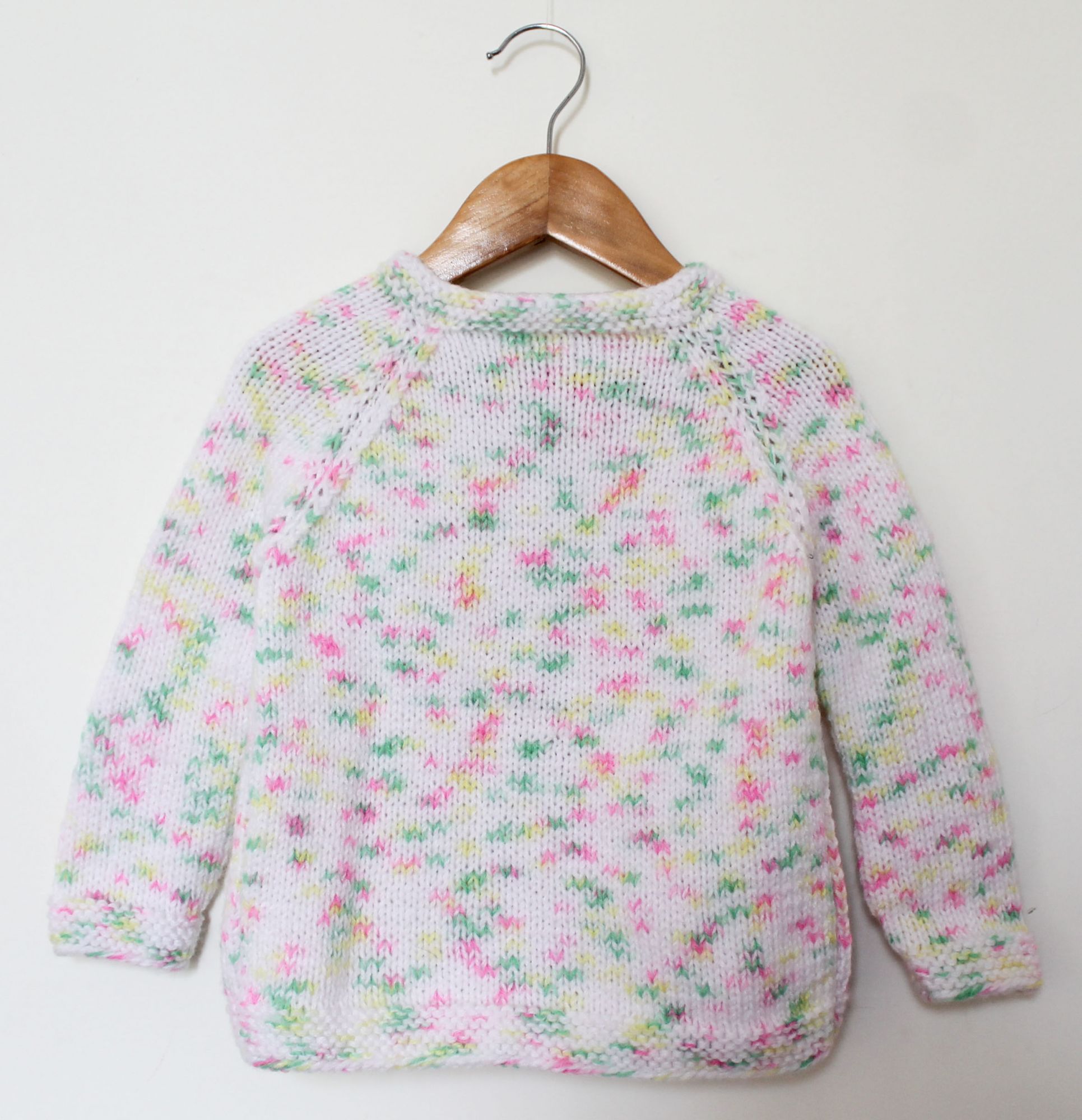 Woonie Handmade Full Sleeves Self Design Sweater - White