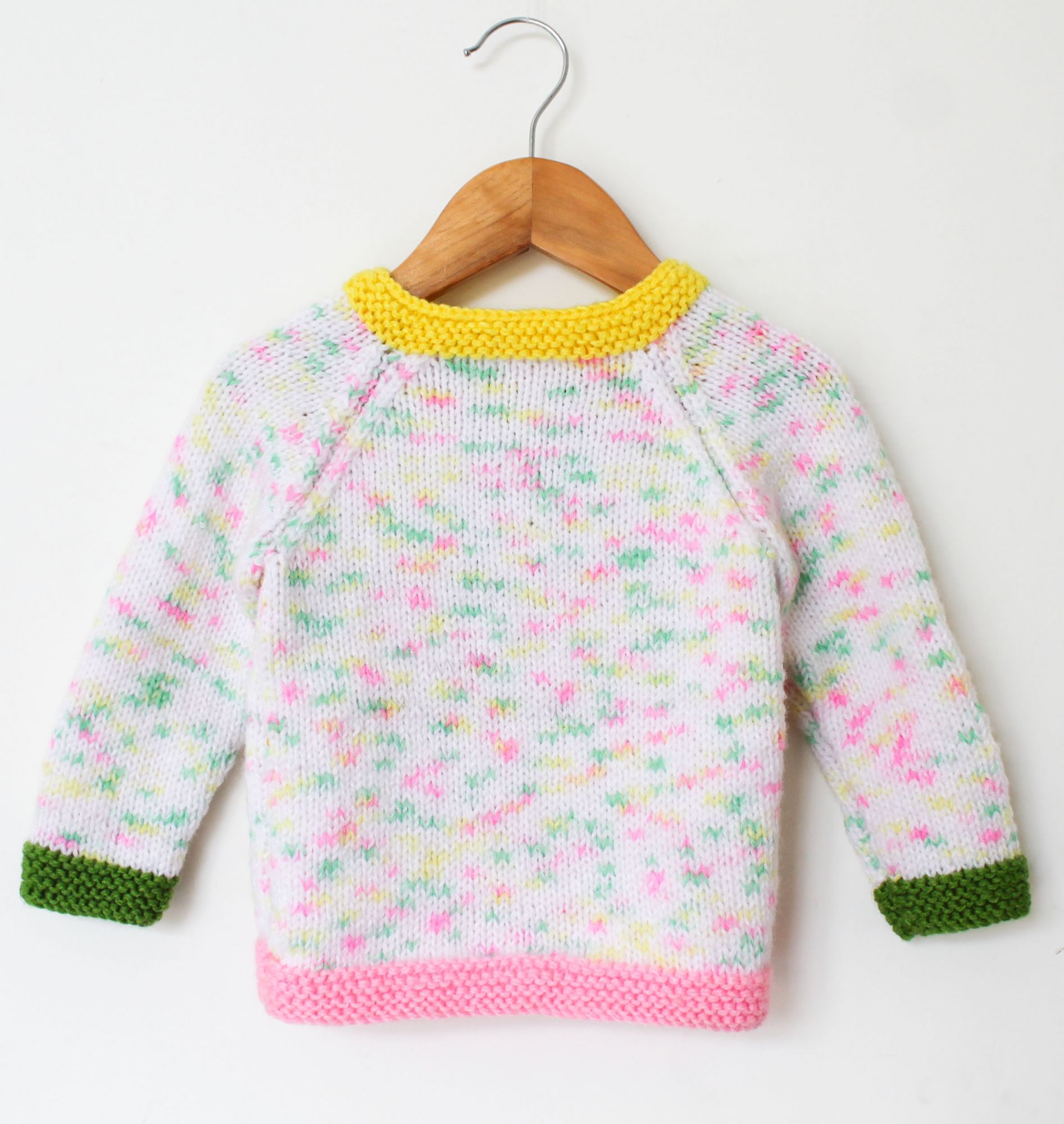 Woonie Handmade Full Sleeves Self DesignSweater - White