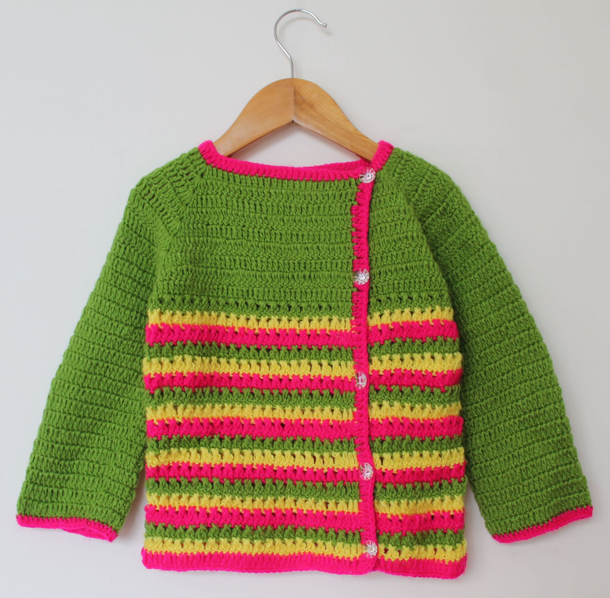 Woonie Full Sleeves Striped Handmade Sweater - Multi