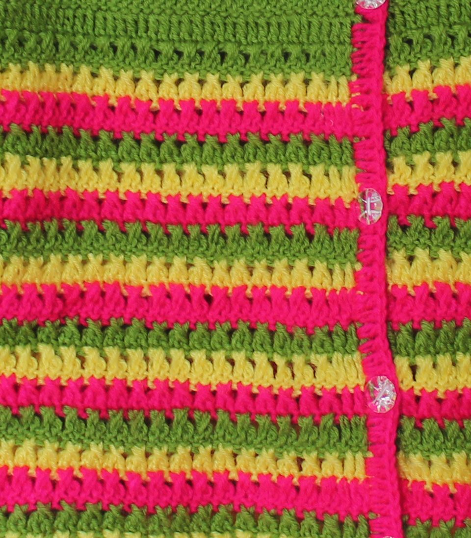 Woonie Full Sleeves Striped Handmade Sweater - Multi