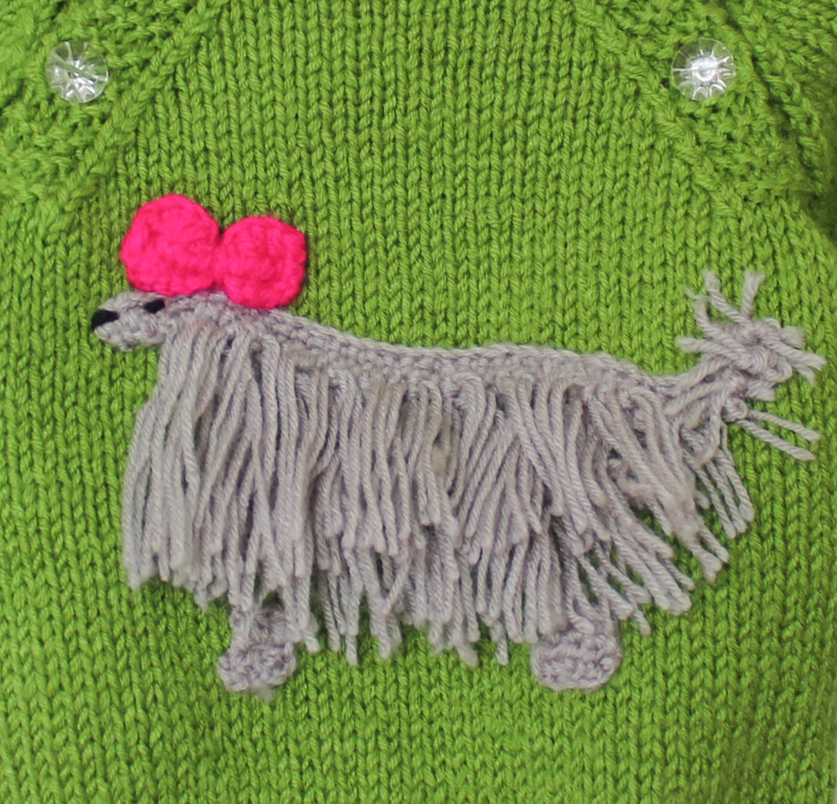 Woonie Full Sleeves Handmade Dog Sweater - Green