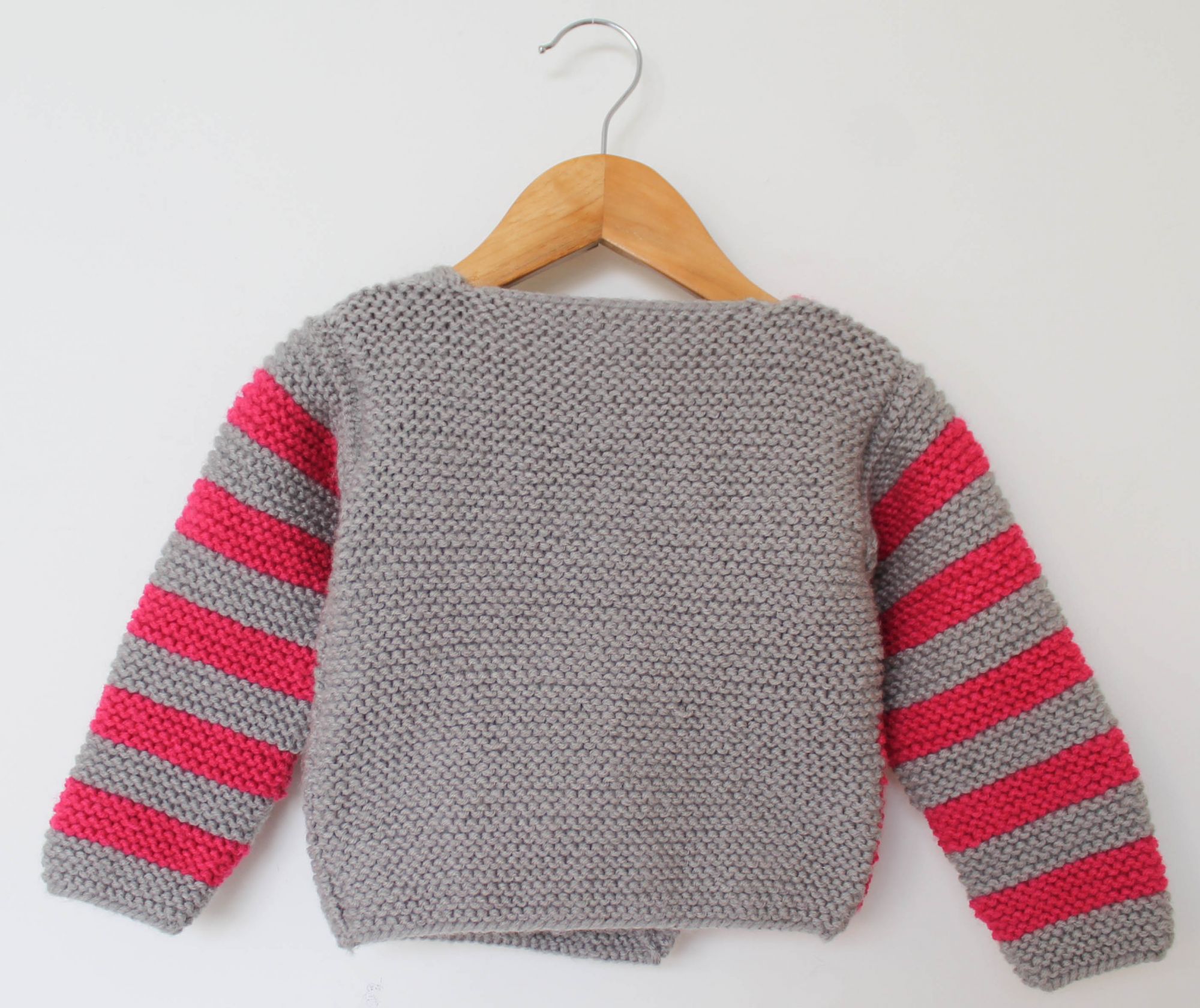 Woonie Full Sleeves Striped Sweater - Grey