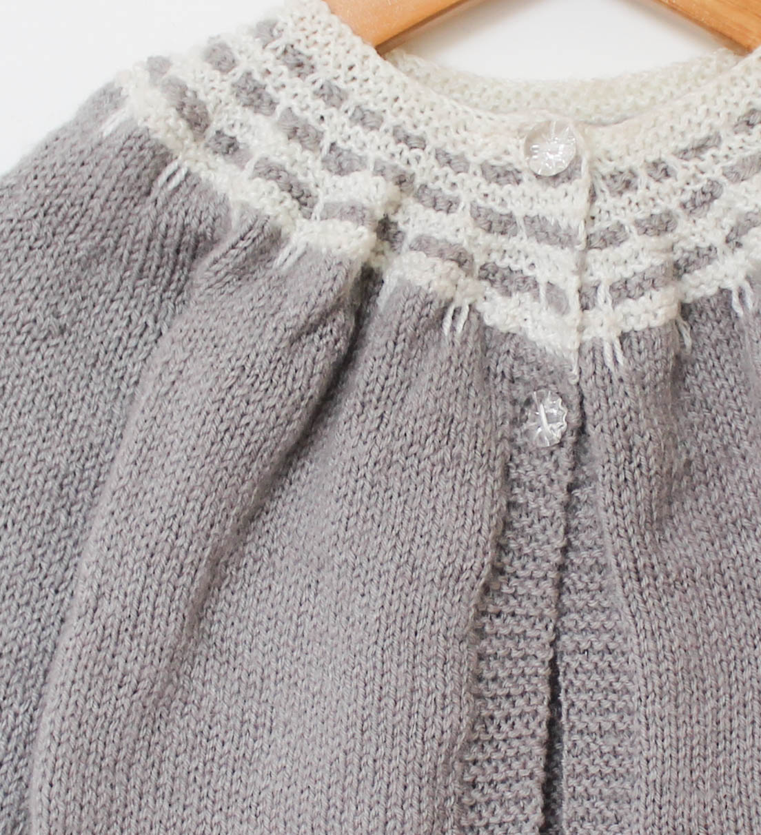 Woonie Handmade Full Sleeves Carigan - Grey