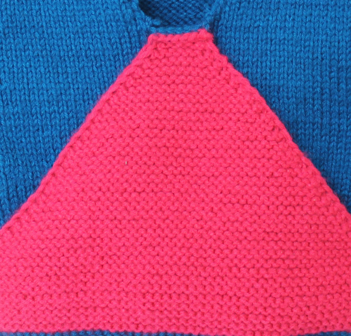 Woonie Full Sleeves Colour Block Pattern Sweater - Blue