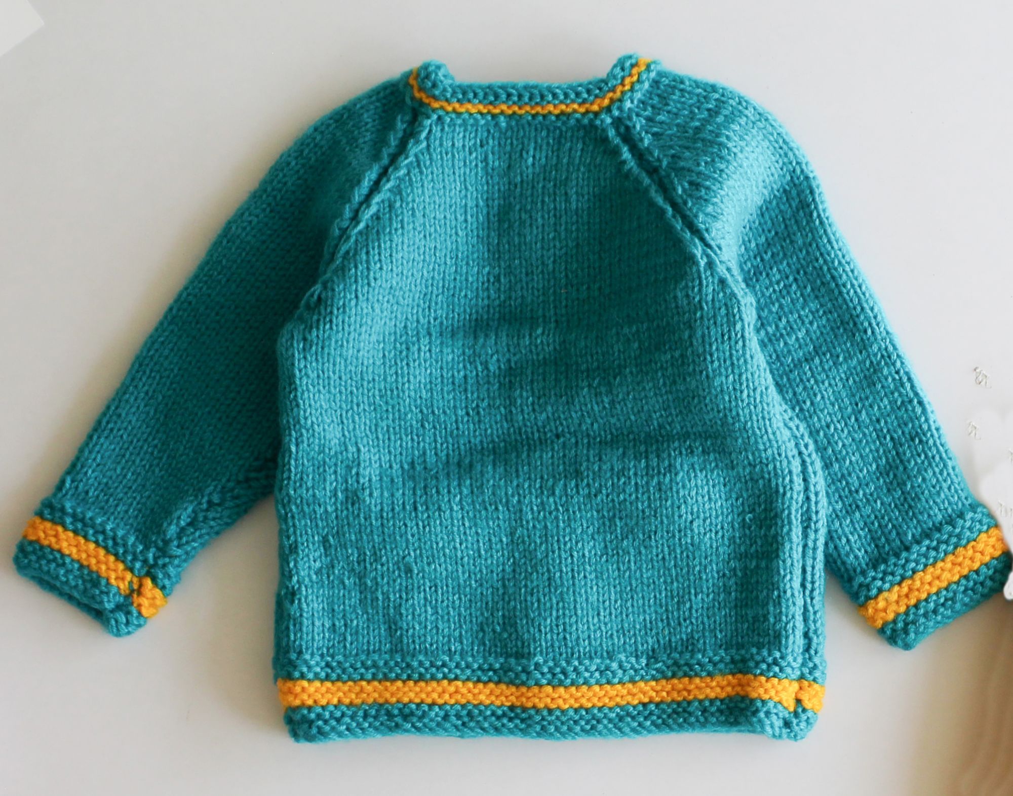 Woonie Full Sleeves Flower Knit Detailing Sweater - Blue