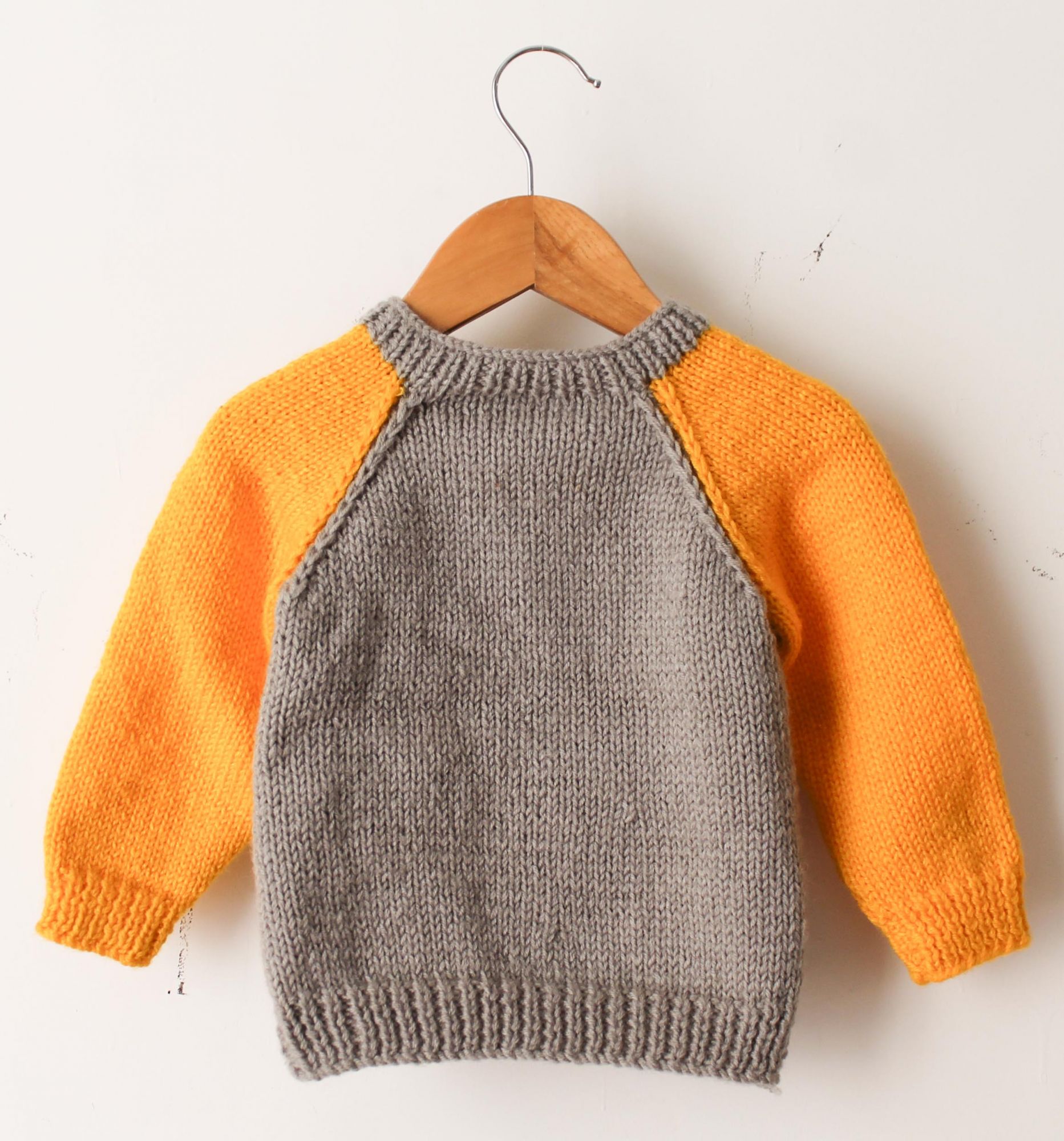 Woonie Full Sleeves Handmade Fruit Design Sweater-Grey