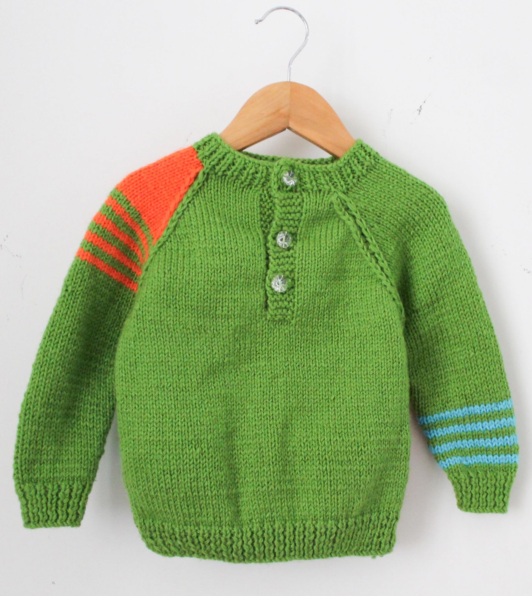 Woonie Full Sleeves Handmade Colourful Sweater - Multicolour