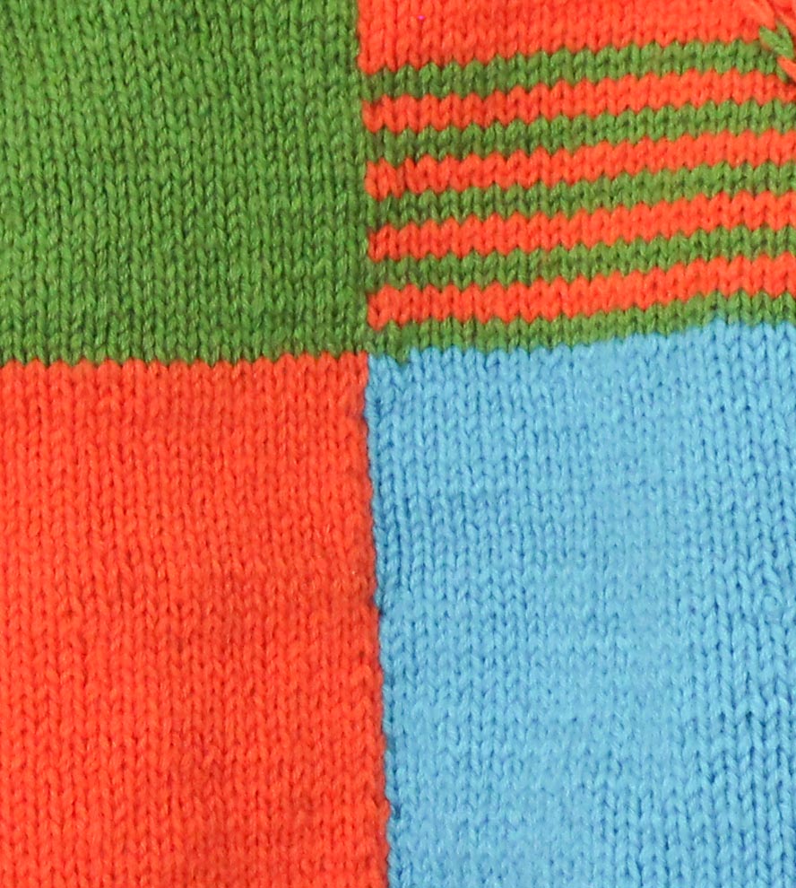 Woonie Full Sleeves Handmade Colourful Sweater - Multicolour