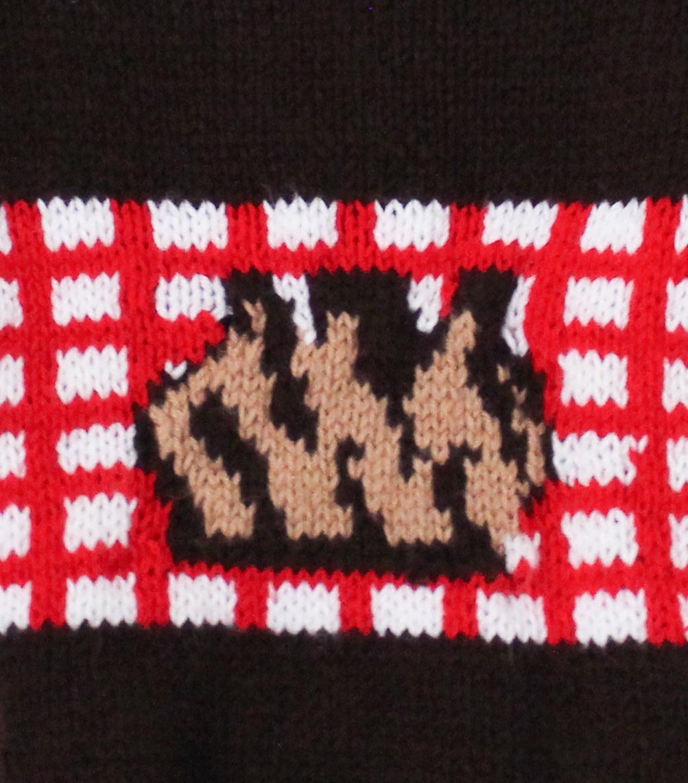 Woonie Full Sleeves Handmade Sweater - Dark Brown
