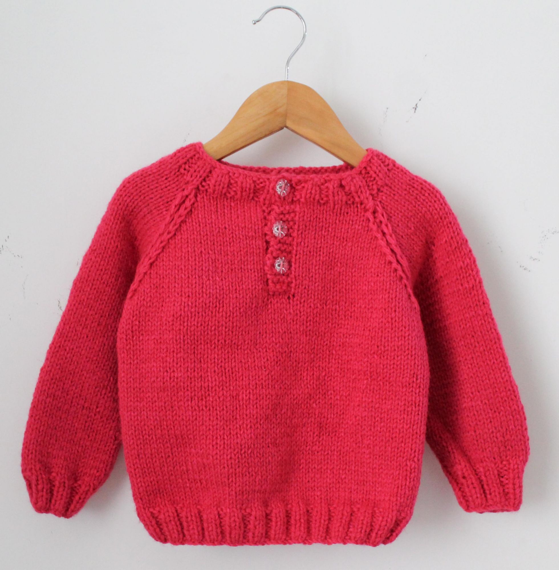 Woonie Full Sleeves Handmade Ice Cream Design Sweater - Pink