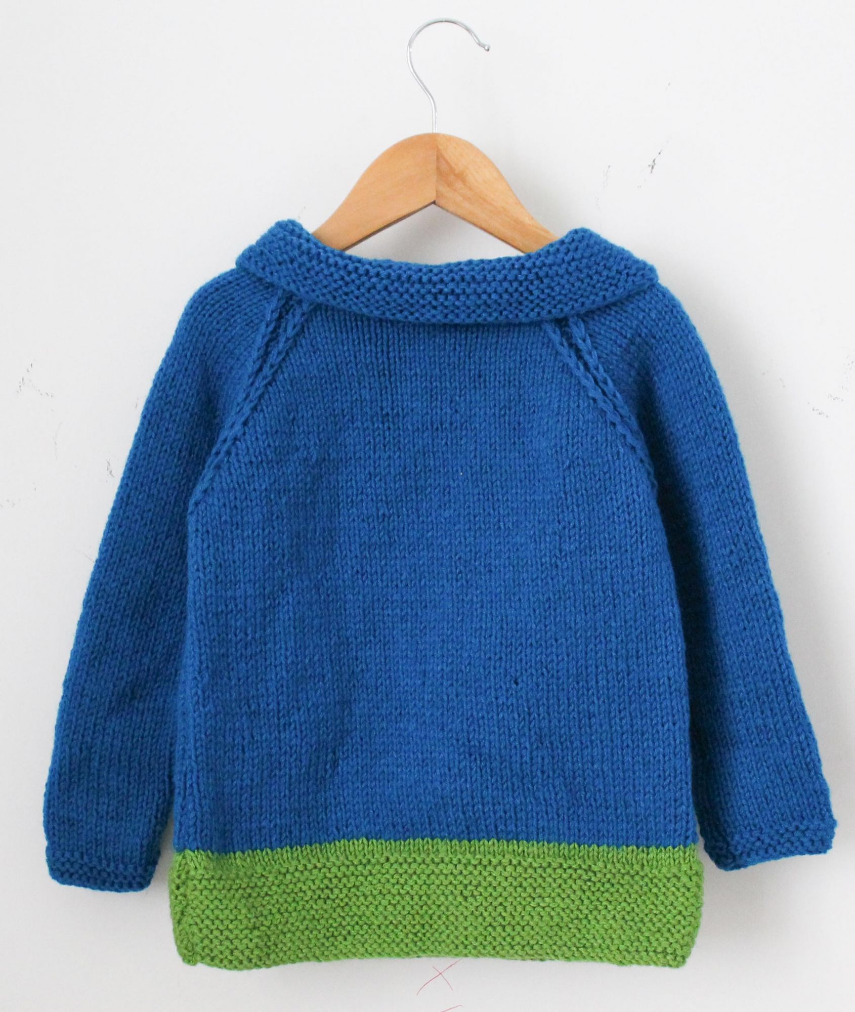 Woonie Full Sleeves Handmade Cars PatchSweater - Blue