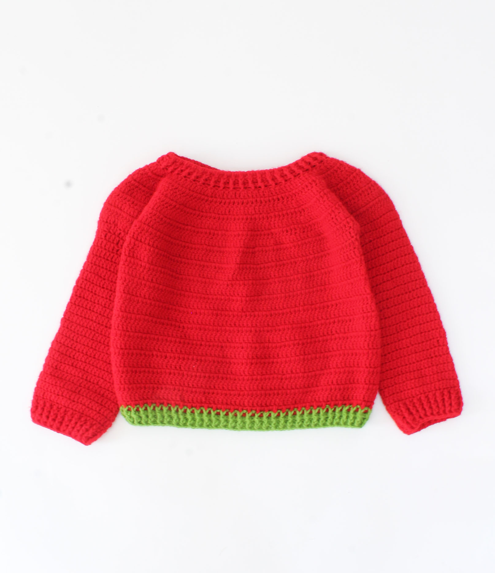 Red Duck Crochet Sweater