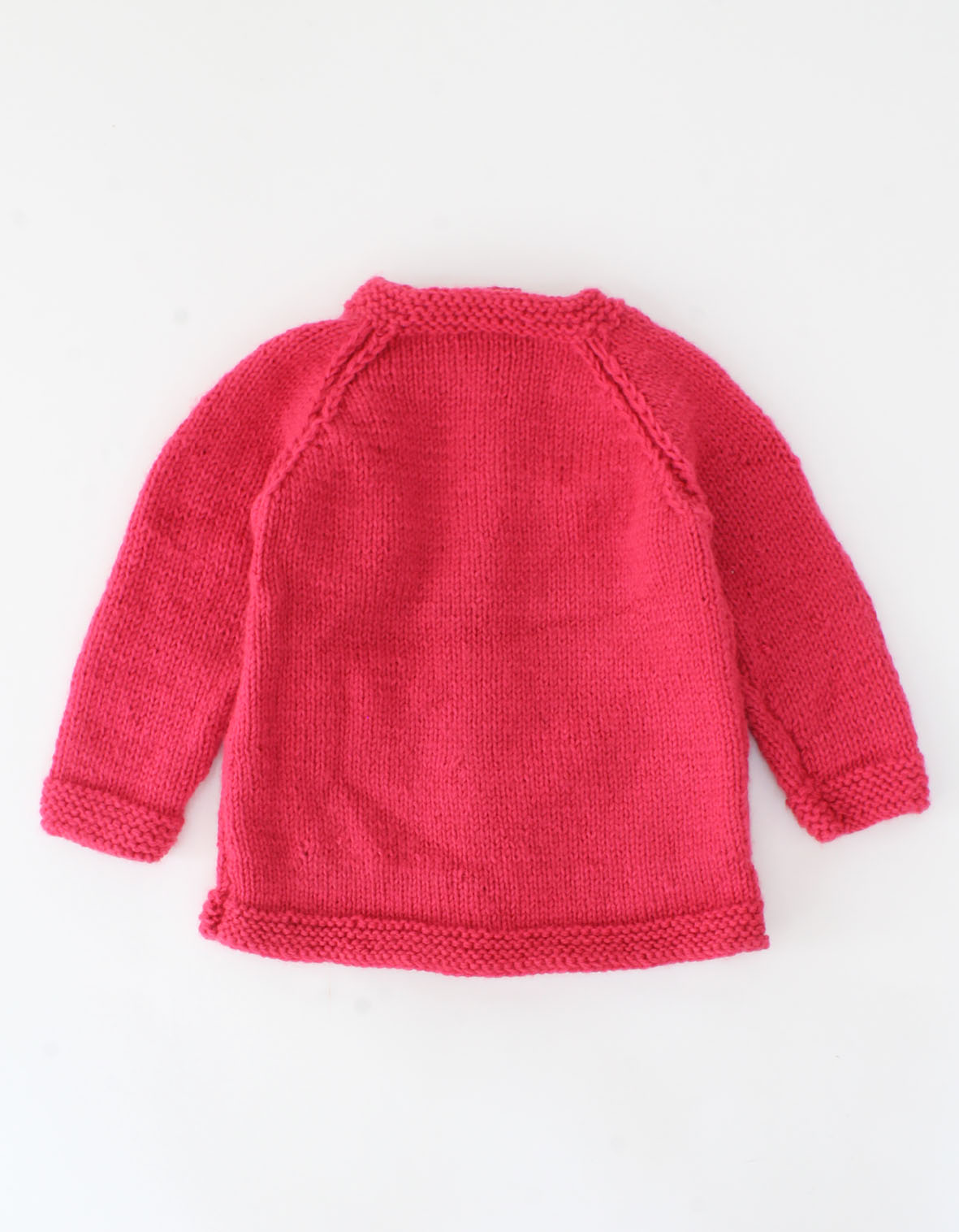 Handmade Full Sleeves Knitted Embroidered Sweater-Pink