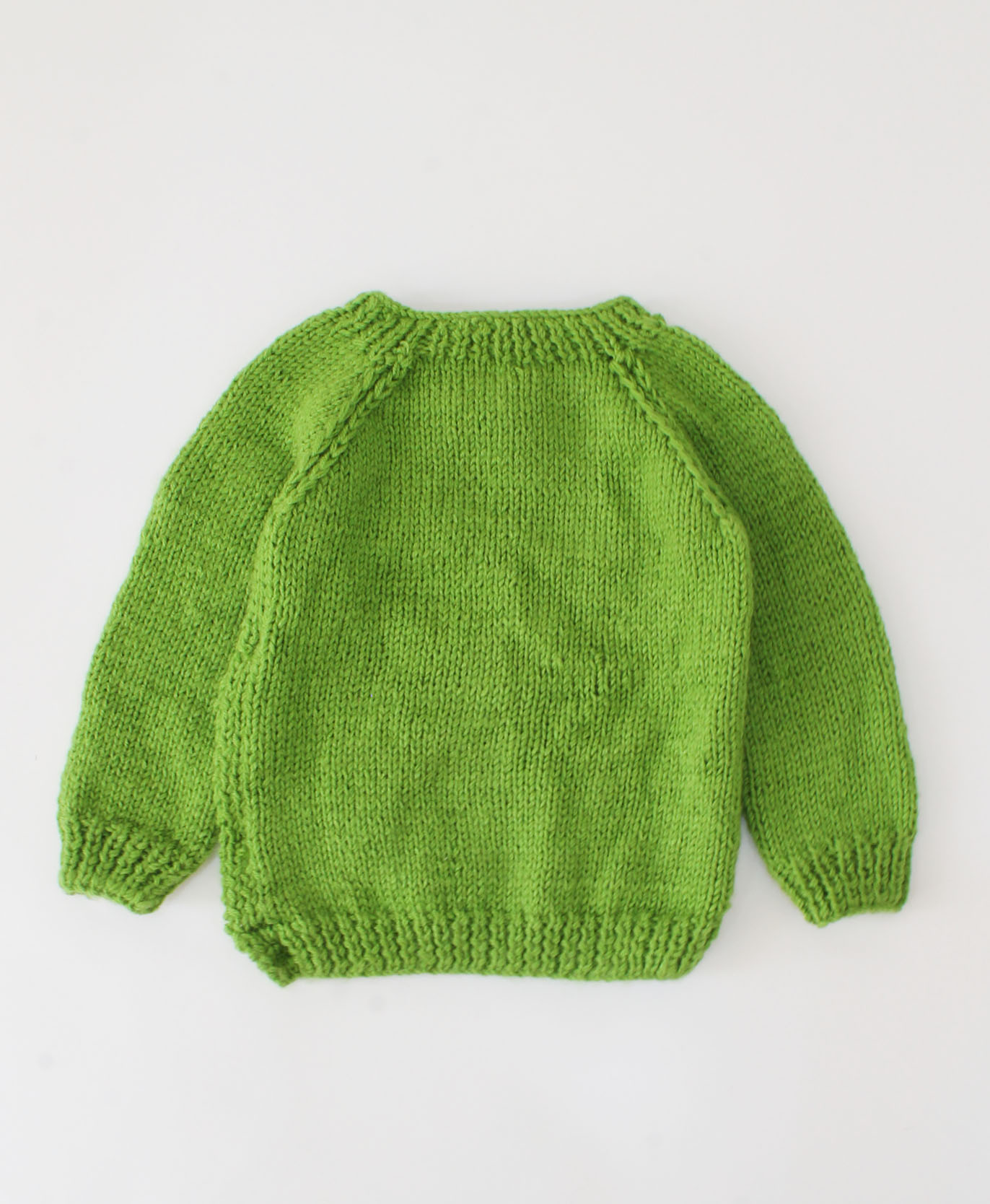 Handmade Knitted Full Sleeves Block Design Sweater-Green