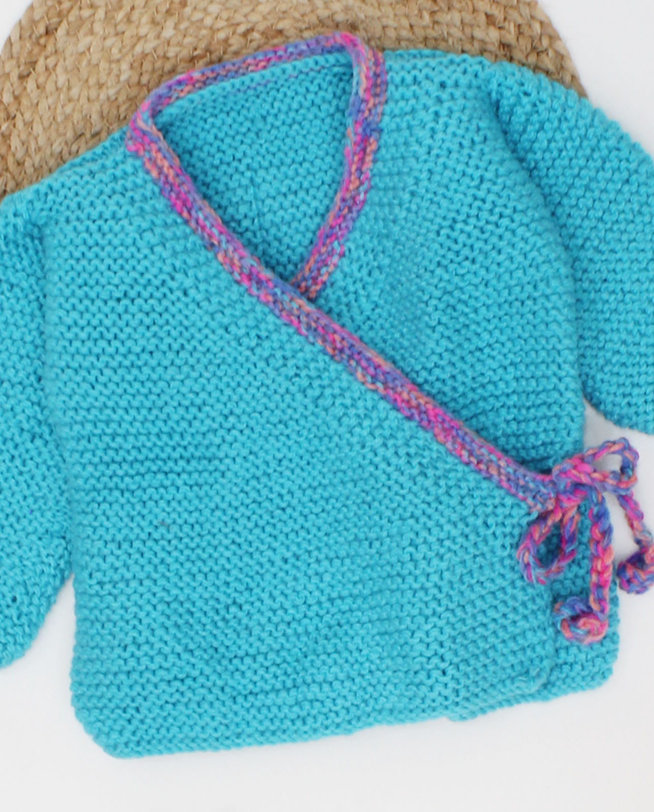 Woonie Handmade Full Sleeves Angrakha Style Cardigan-Blue