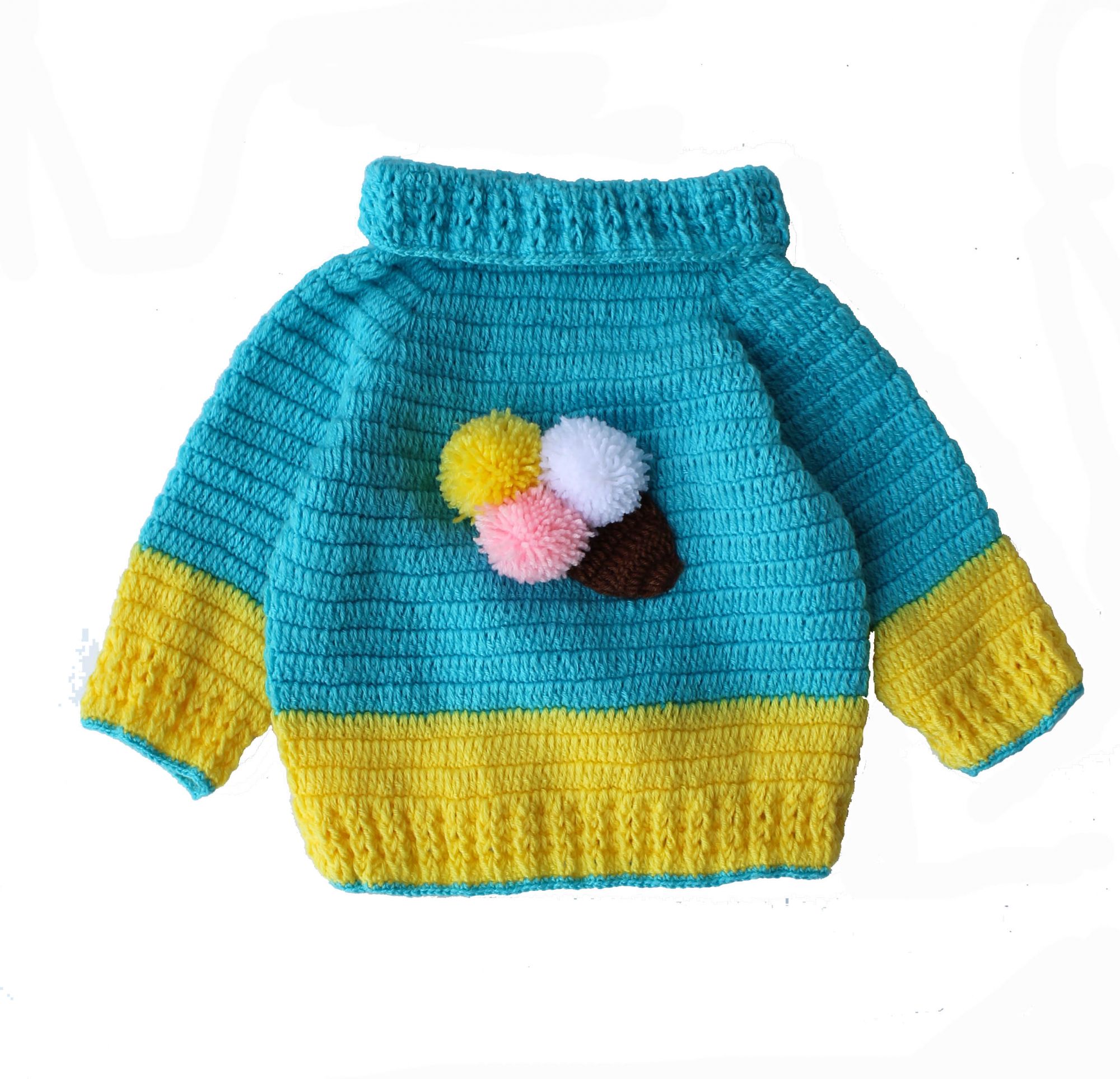 Woonie Handmade Icecream Cone Sweater for Kids