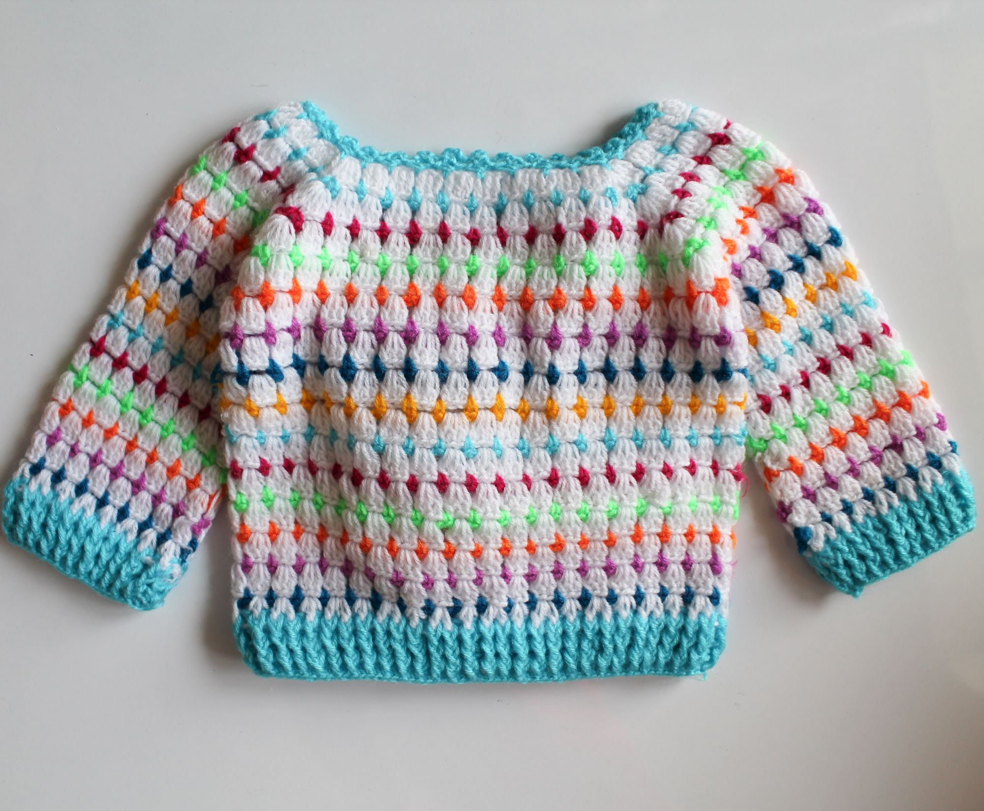 Woonie Handmade Multicolored Sweater for Kids