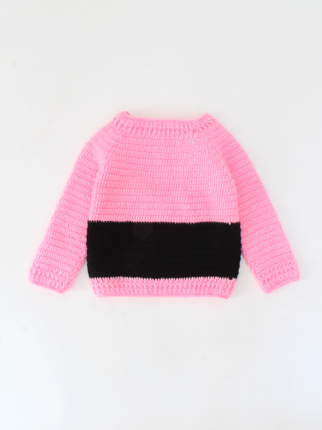 Woonie Knitted Full Sleeves Bunny Character Detailed Sweater - Pink