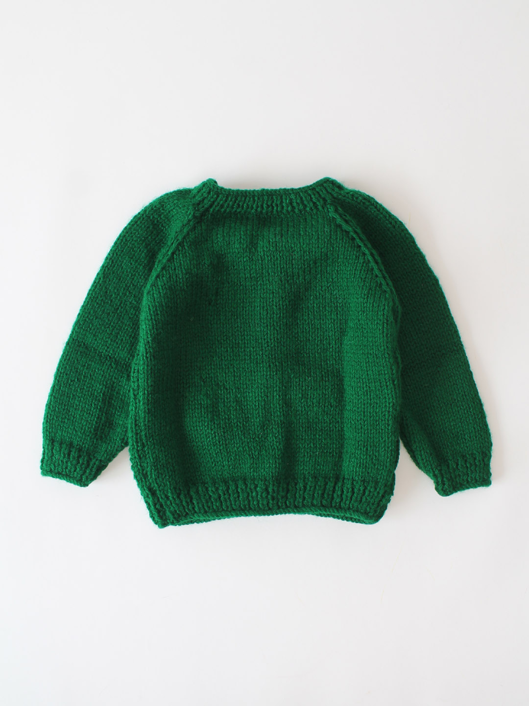 Woonie Handknitted Embroidered Cardigan- Green