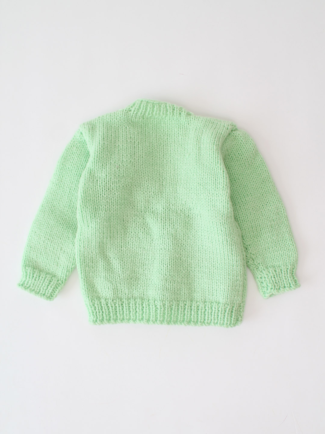 Woonie Handknitted Daisy Cardigan- Green