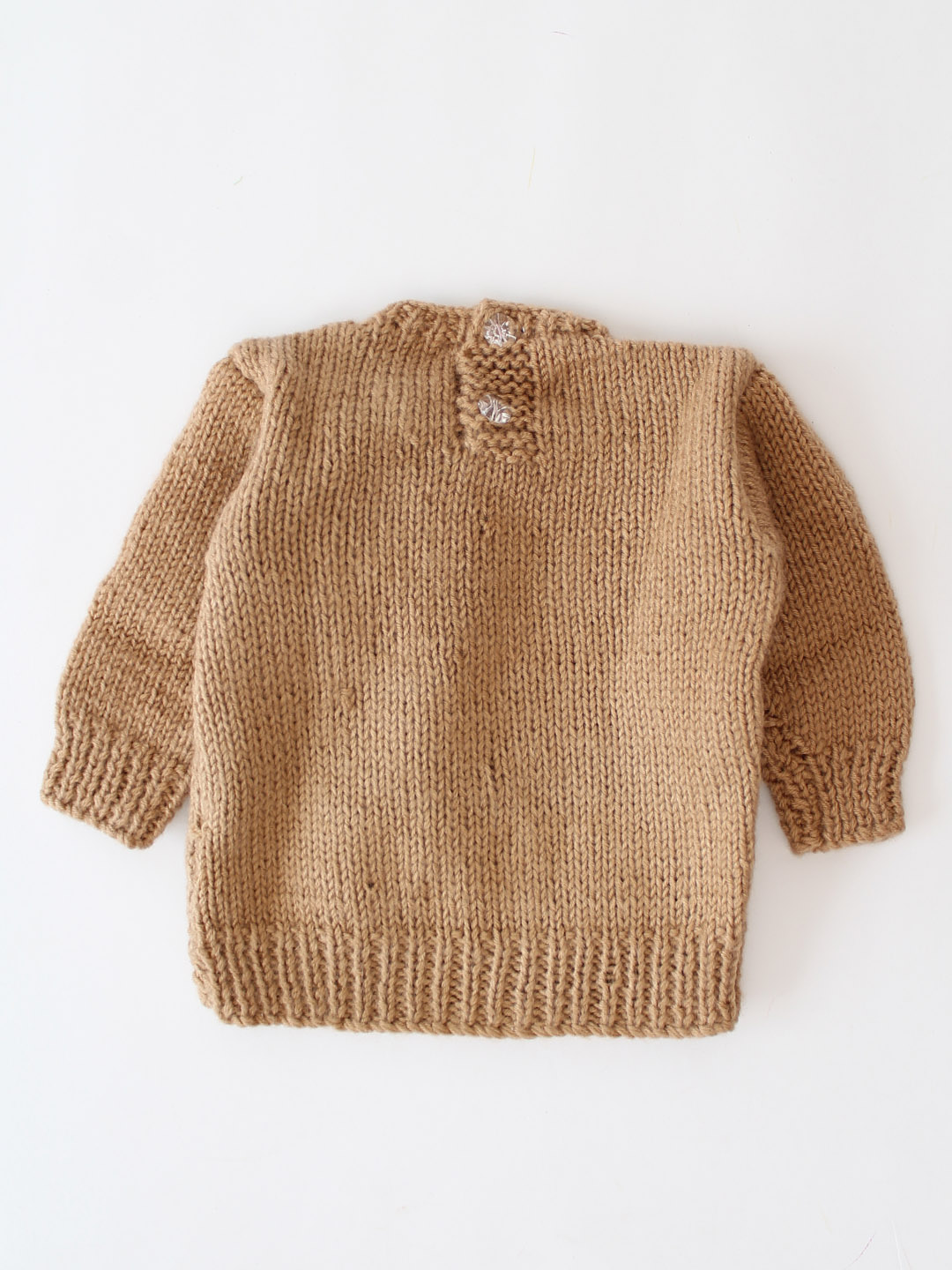 Woonie Intarsia Glass Design Sweater- Brown