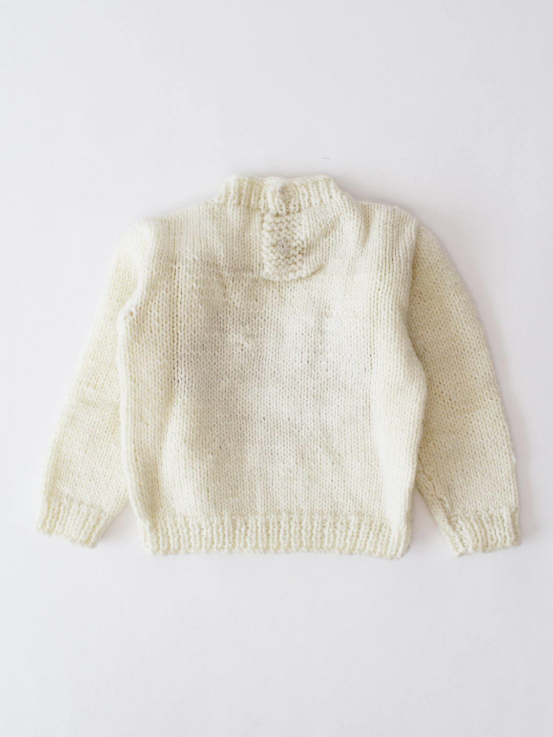 Woonie Intarsia Heart Design Sweater- Cream