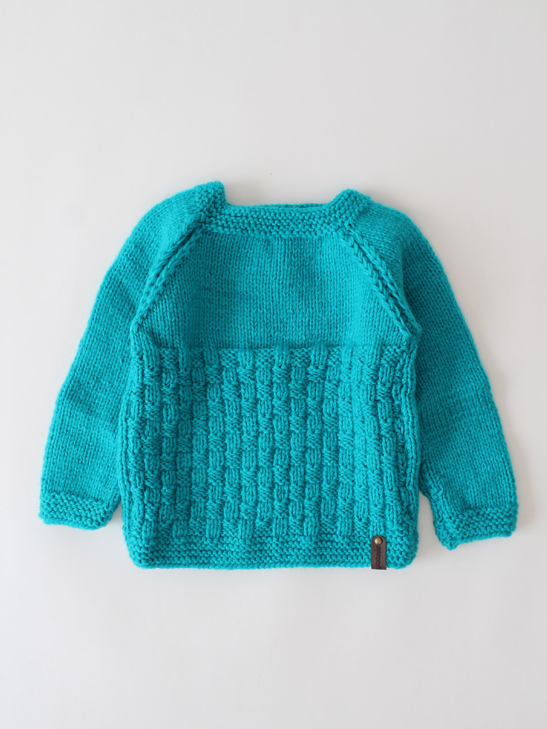 Woonie Self Design Sweater- Green