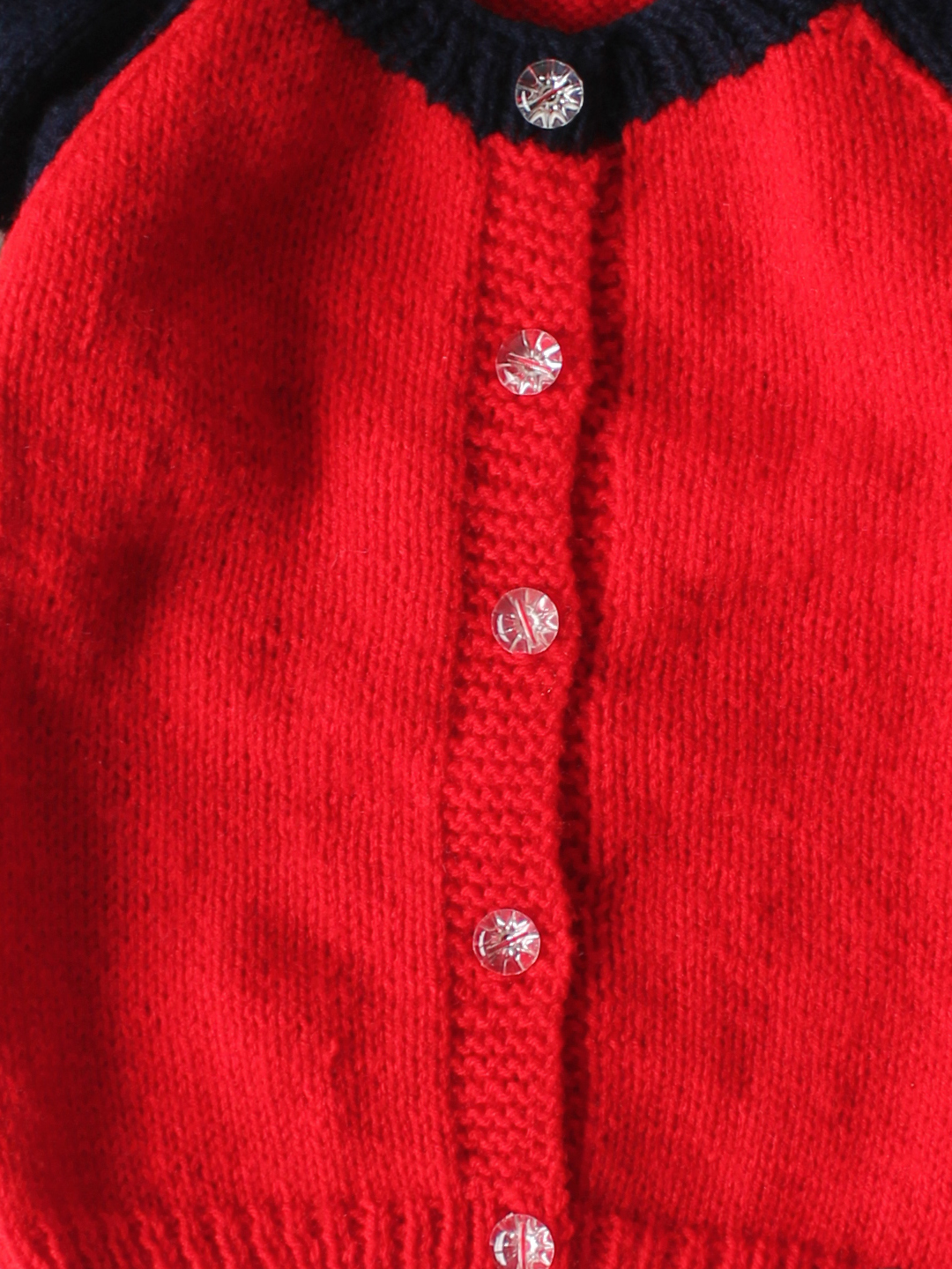 Woonie Striped Sleeve Sweater Set- Red