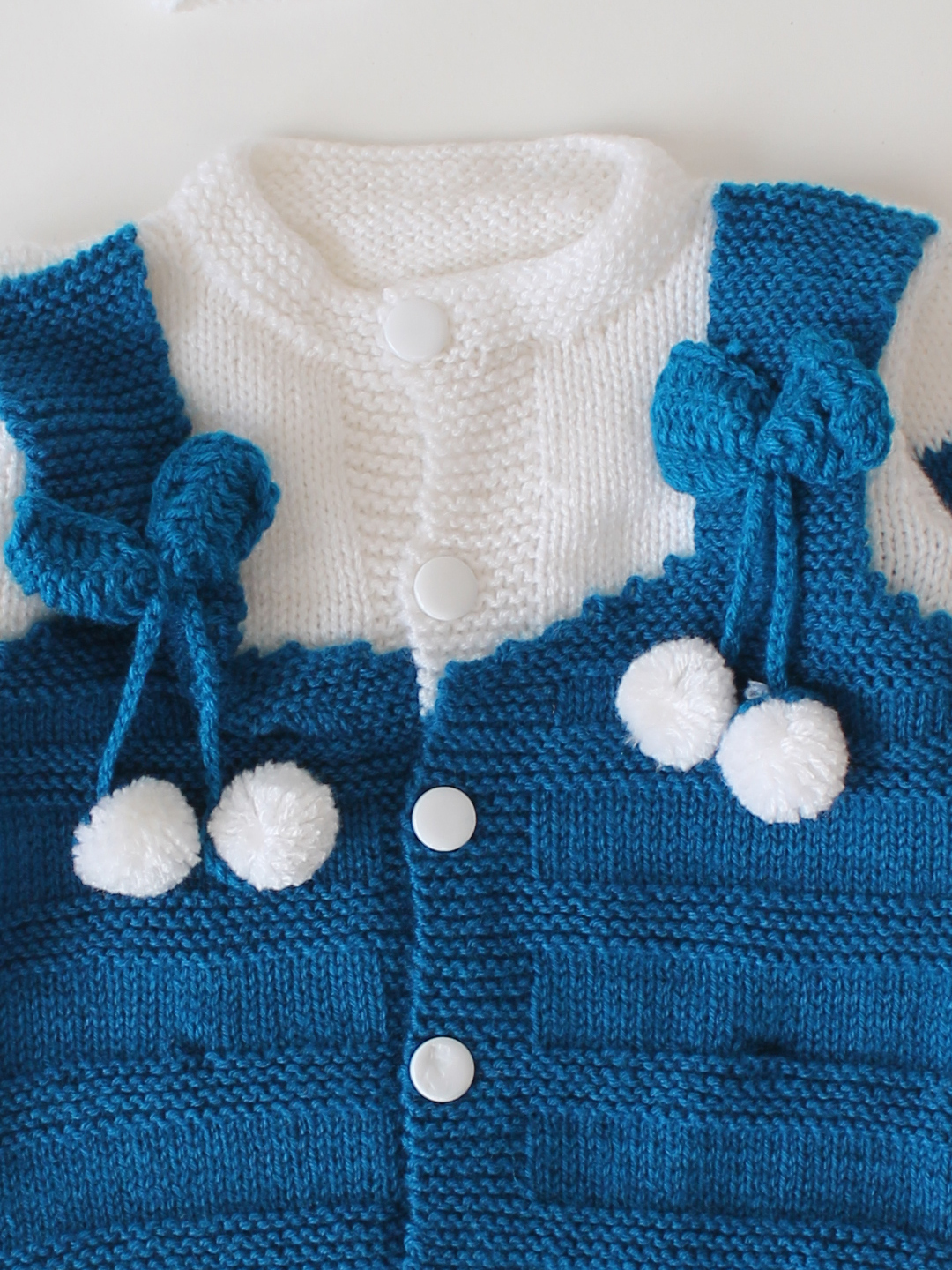Woonie Striped Sleeve Sweater Set- Blue