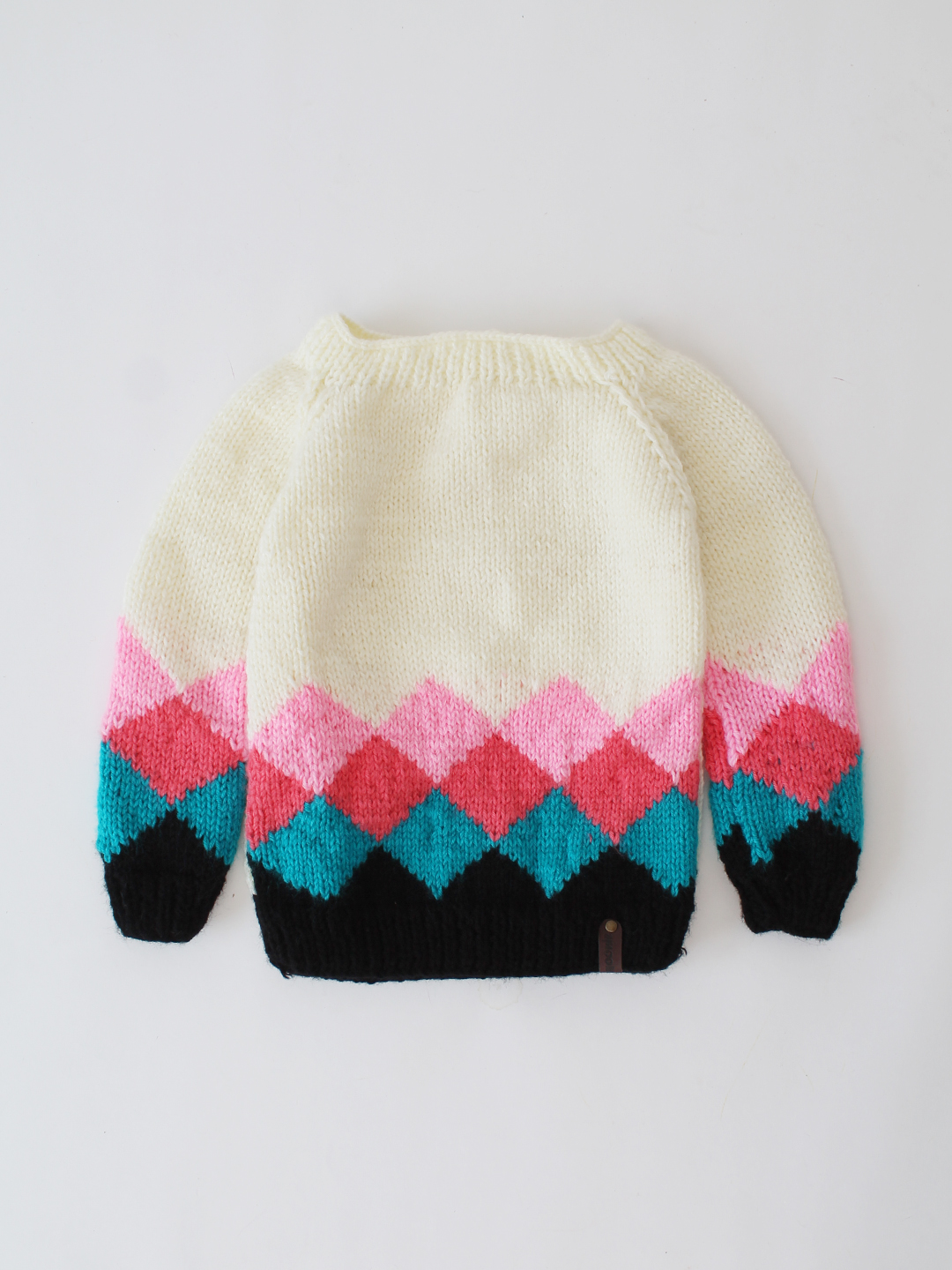 Woonie Diamond Design Pullover- Multi