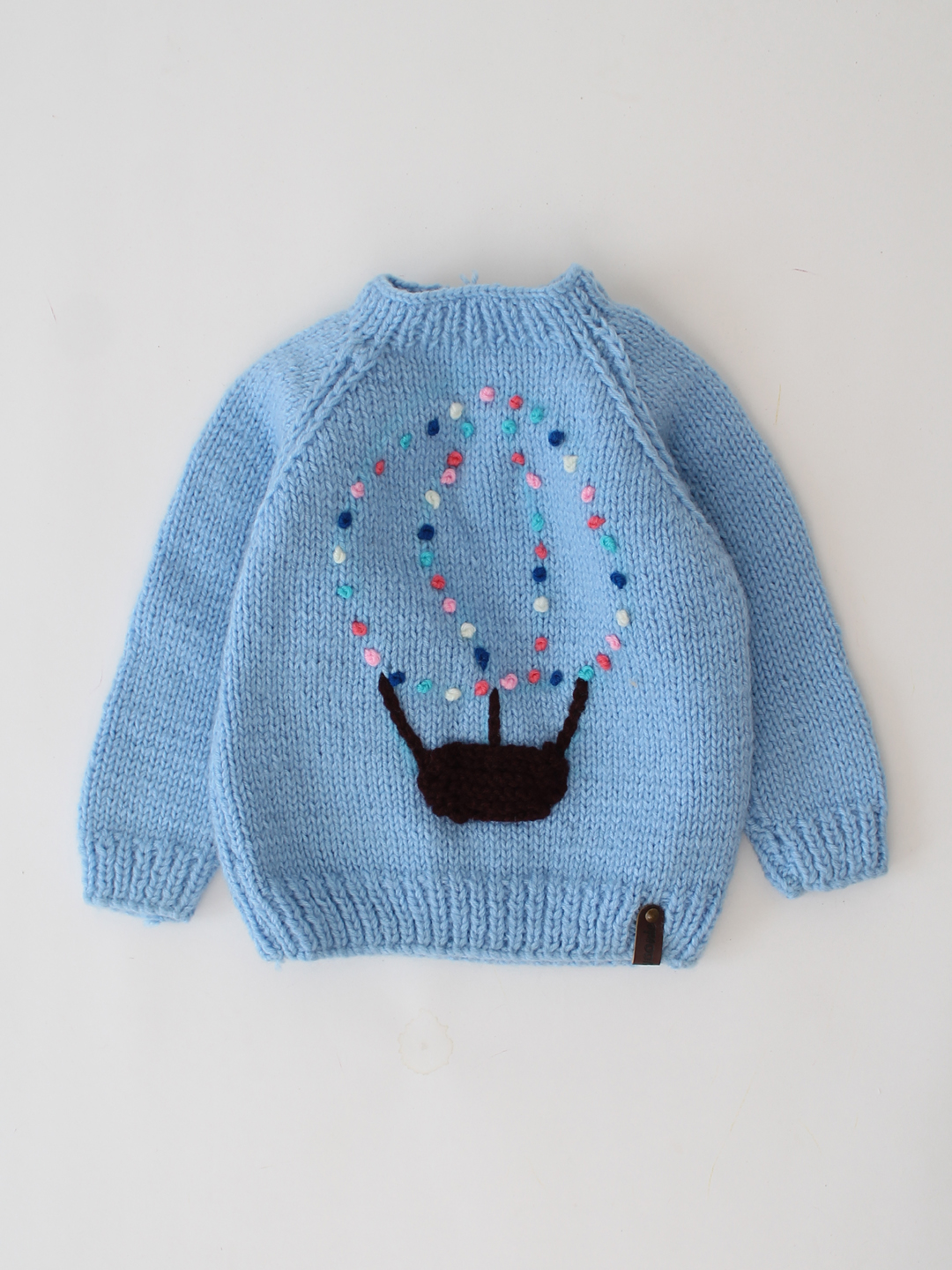 Woonie Hot Air Balloon Design Pullover- Blue