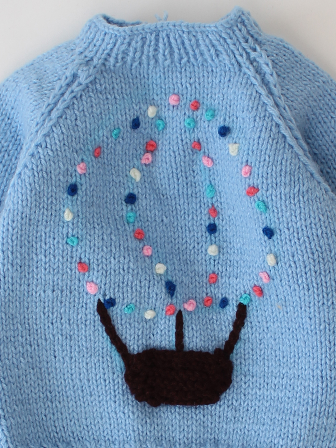 Woonie Hot Air Balloon Design Pullover- Blue