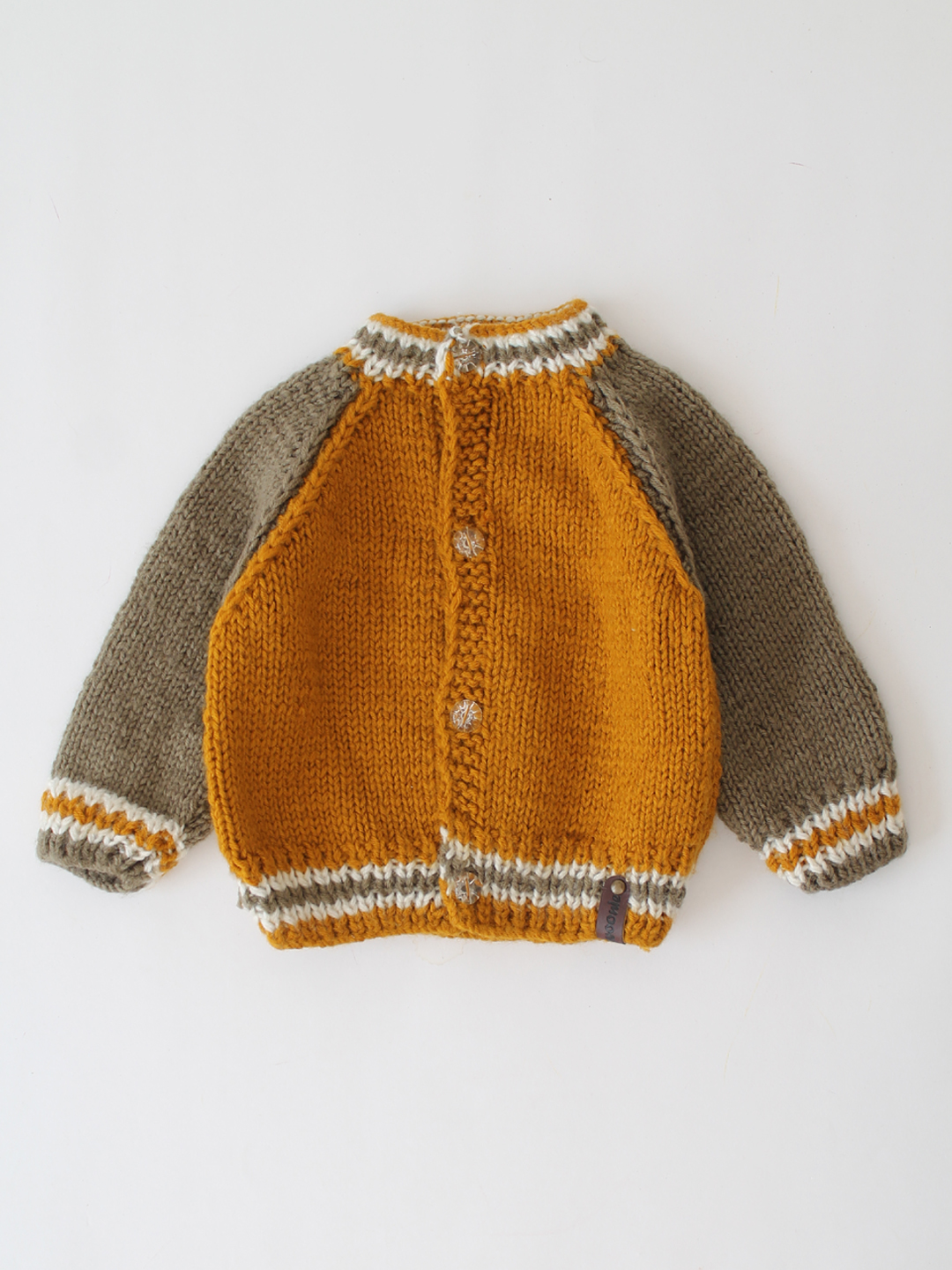 Woonie Raglan Sleeve Cardigan- Mustard