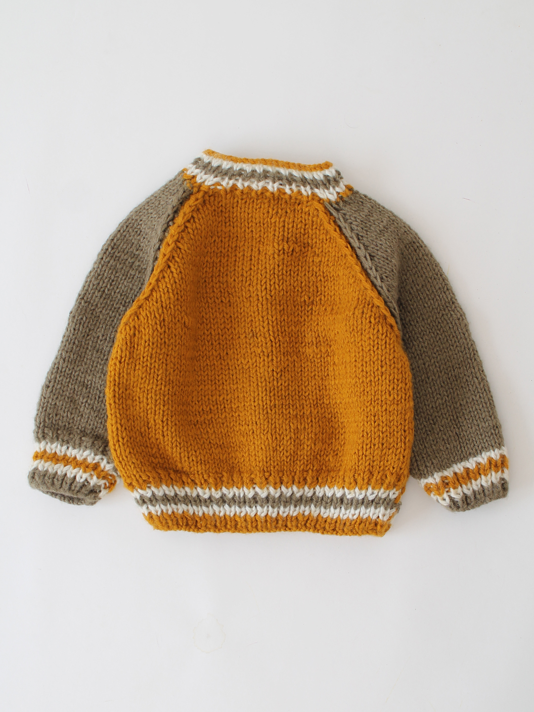 Woonie Raglan Sleeve Cardigan- Mustard