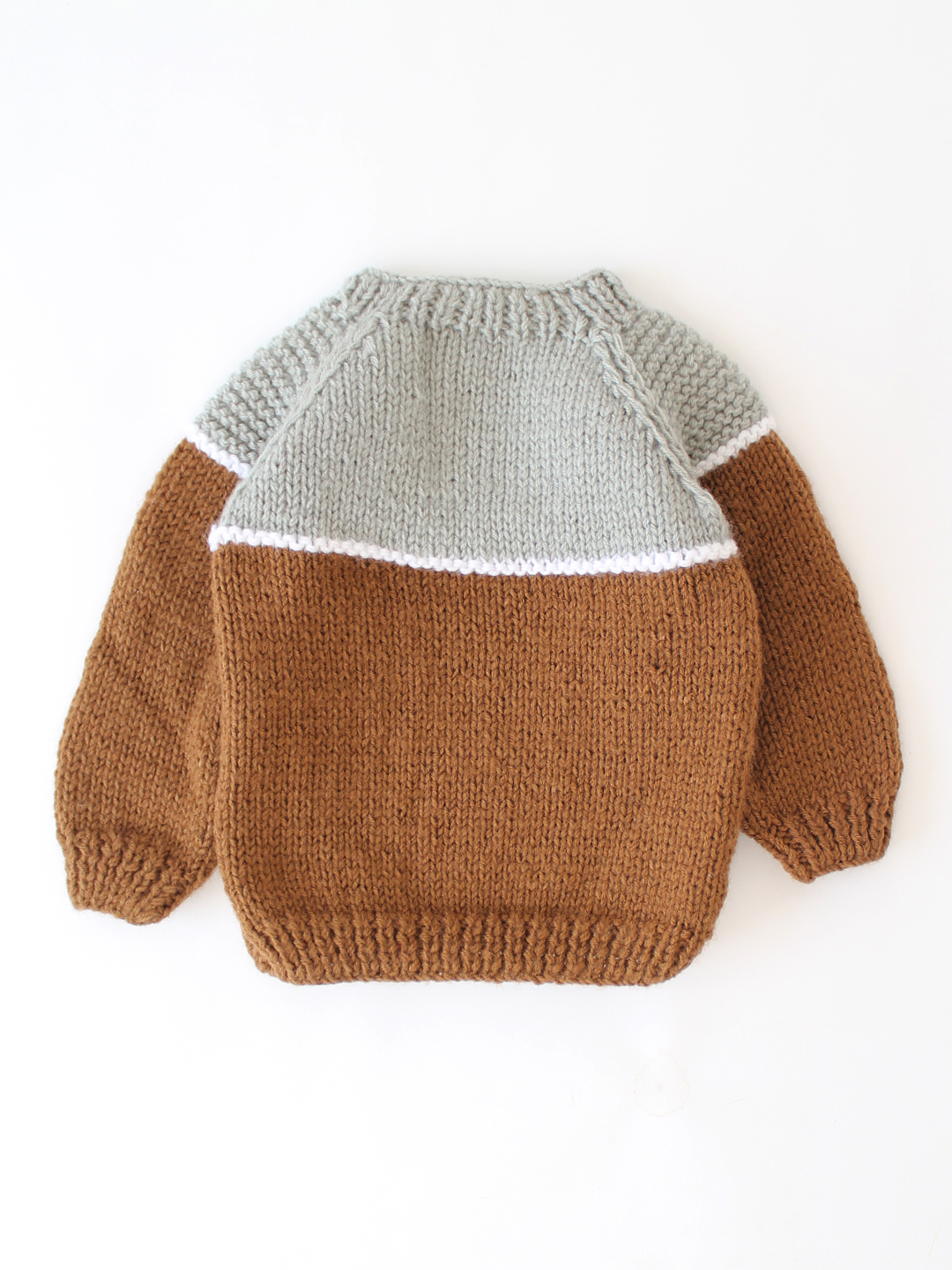 Woonie Dual Color Pullover-Brown