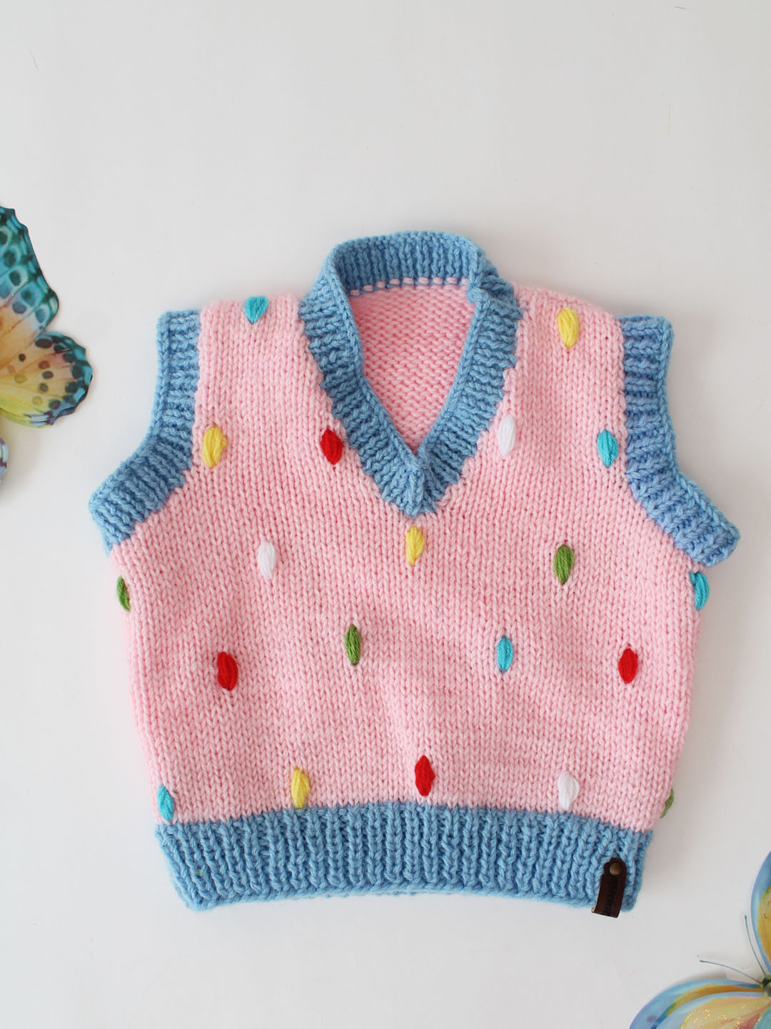 Woonie Sweater Vest- Pink
