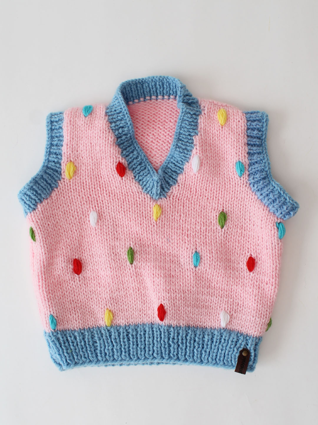 Woonie Sweater Vest- Pink