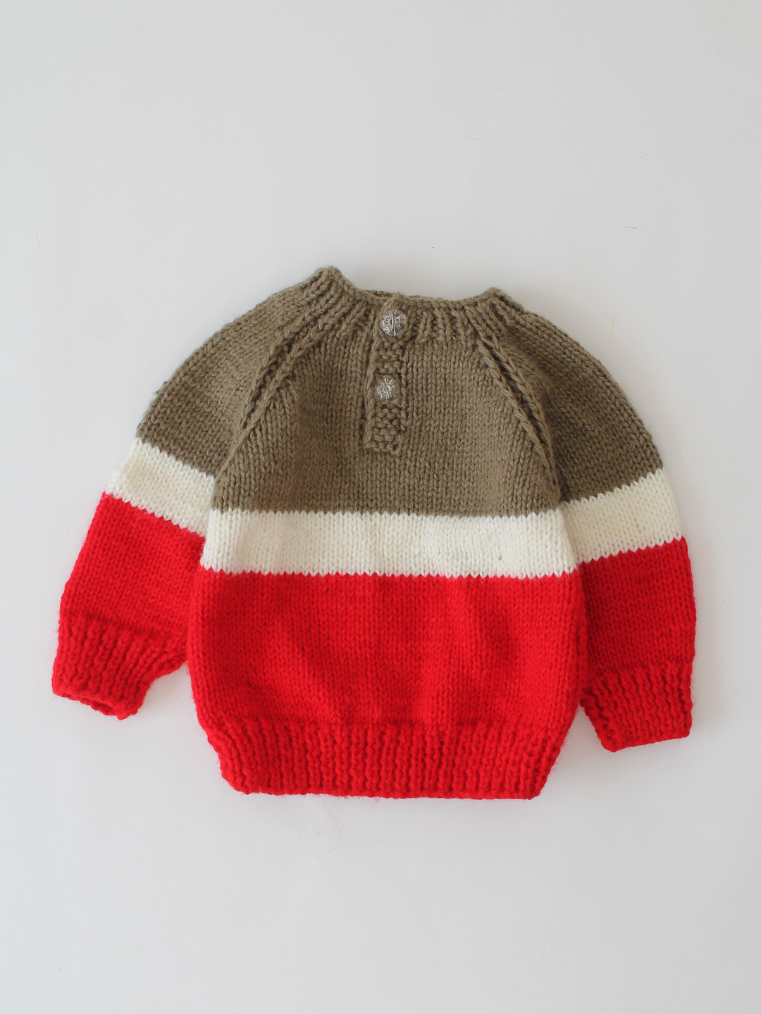 Woonie Bow Detail Pullover- Red
