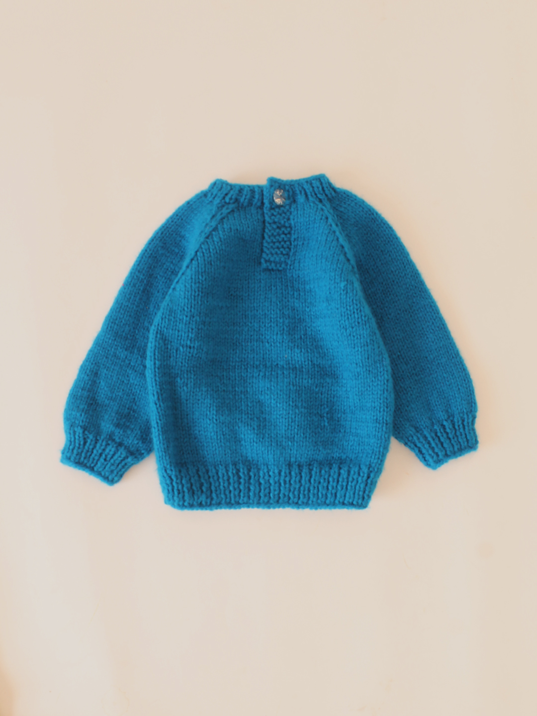 Handknitted Crazy Eyes Sweater - Blue
