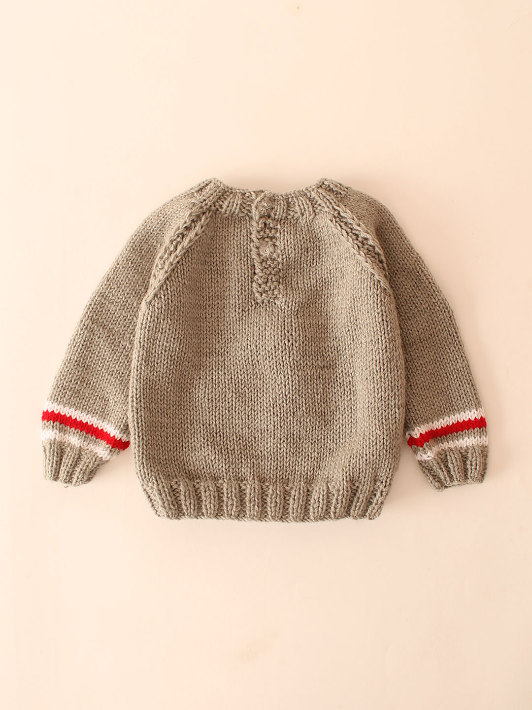 Woonie Handknitted Santa Pullover-Grey