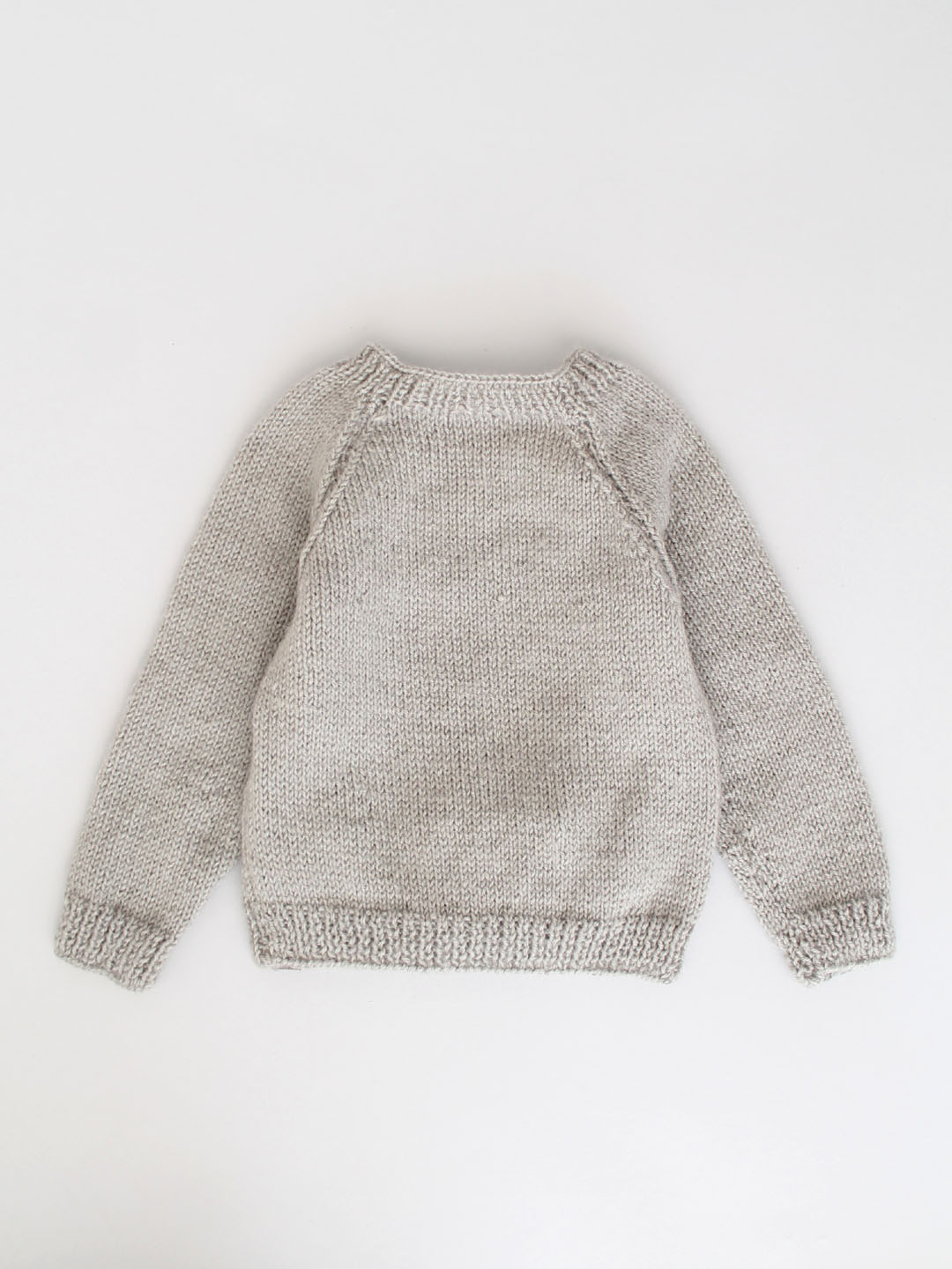Woonie Handknitted Floral Shoulder Button Pullover- Grey