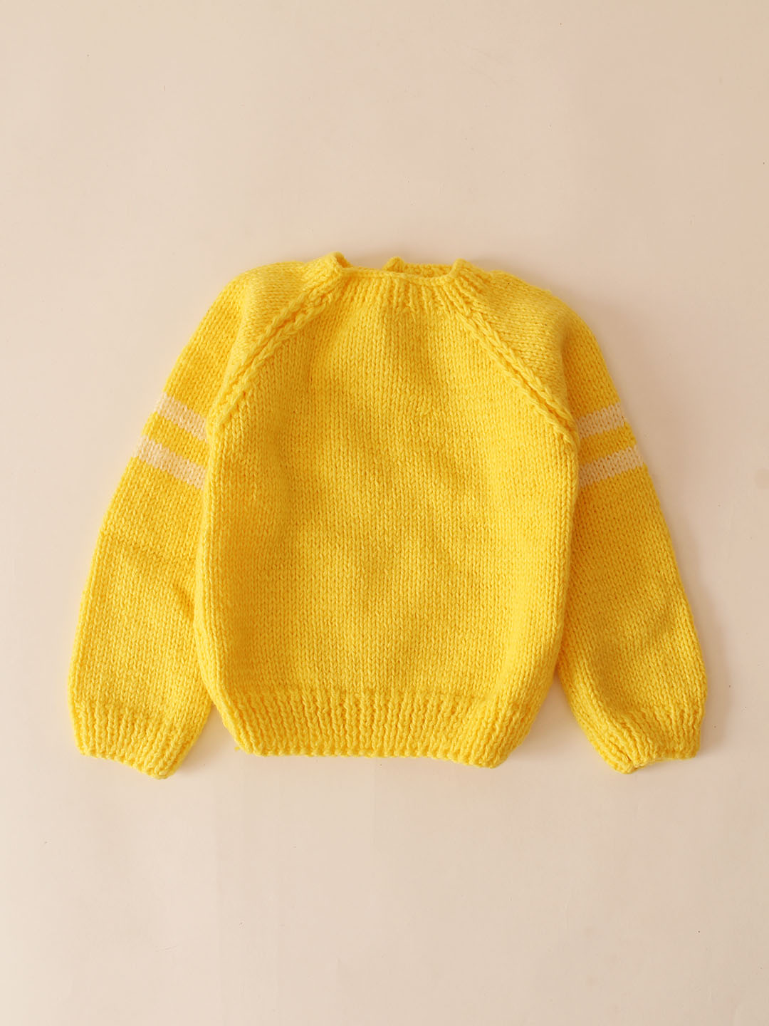 Woonie Handknitted Monocolor Sweater- Yellow
