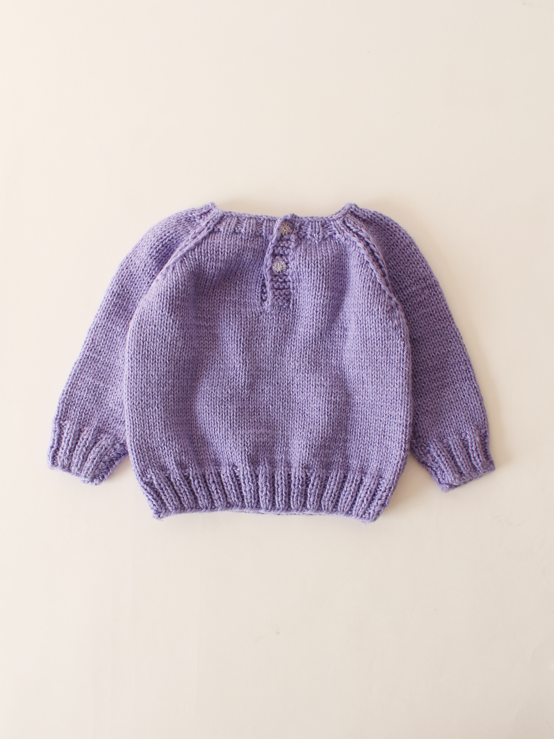 Woonie Handknitted Embroidered Heart Sweater- Lavender