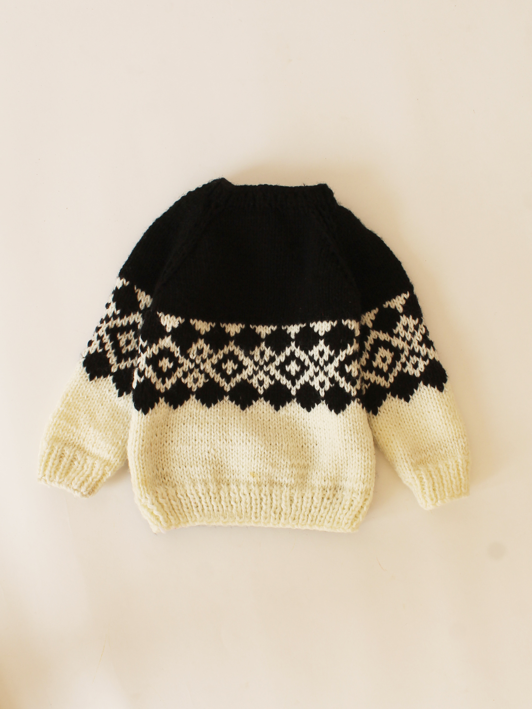 Woonie Handknitted Self Design Sweater-Black