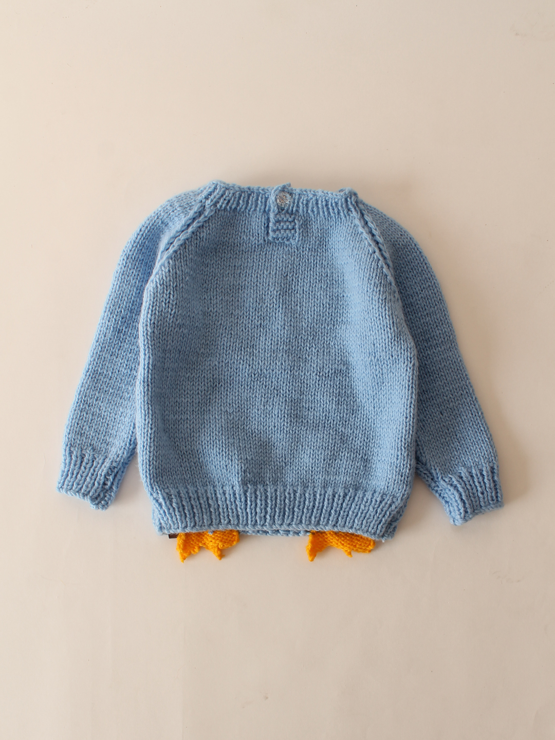 Woonie Handknitted Penguin Design Pullover-Blue