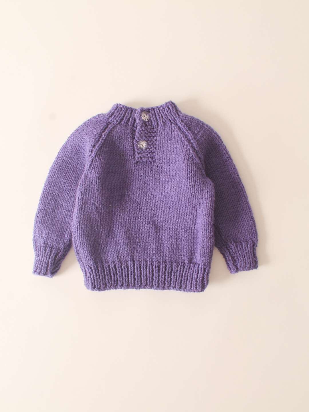 Woonie Handknitted Star Embroidered Pullover-Purple