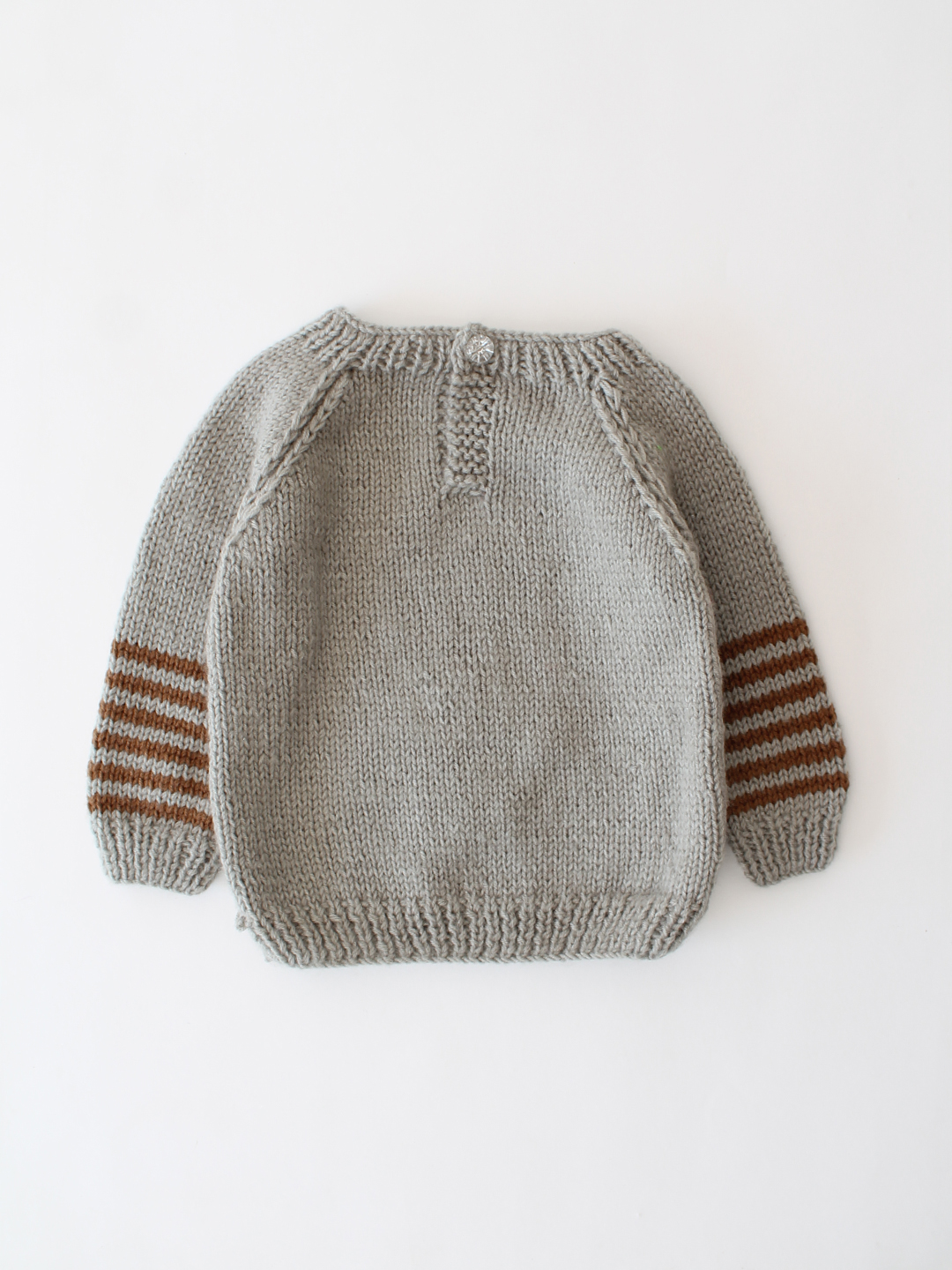 Woonie Handknitted Dog Design Pullover - Grey