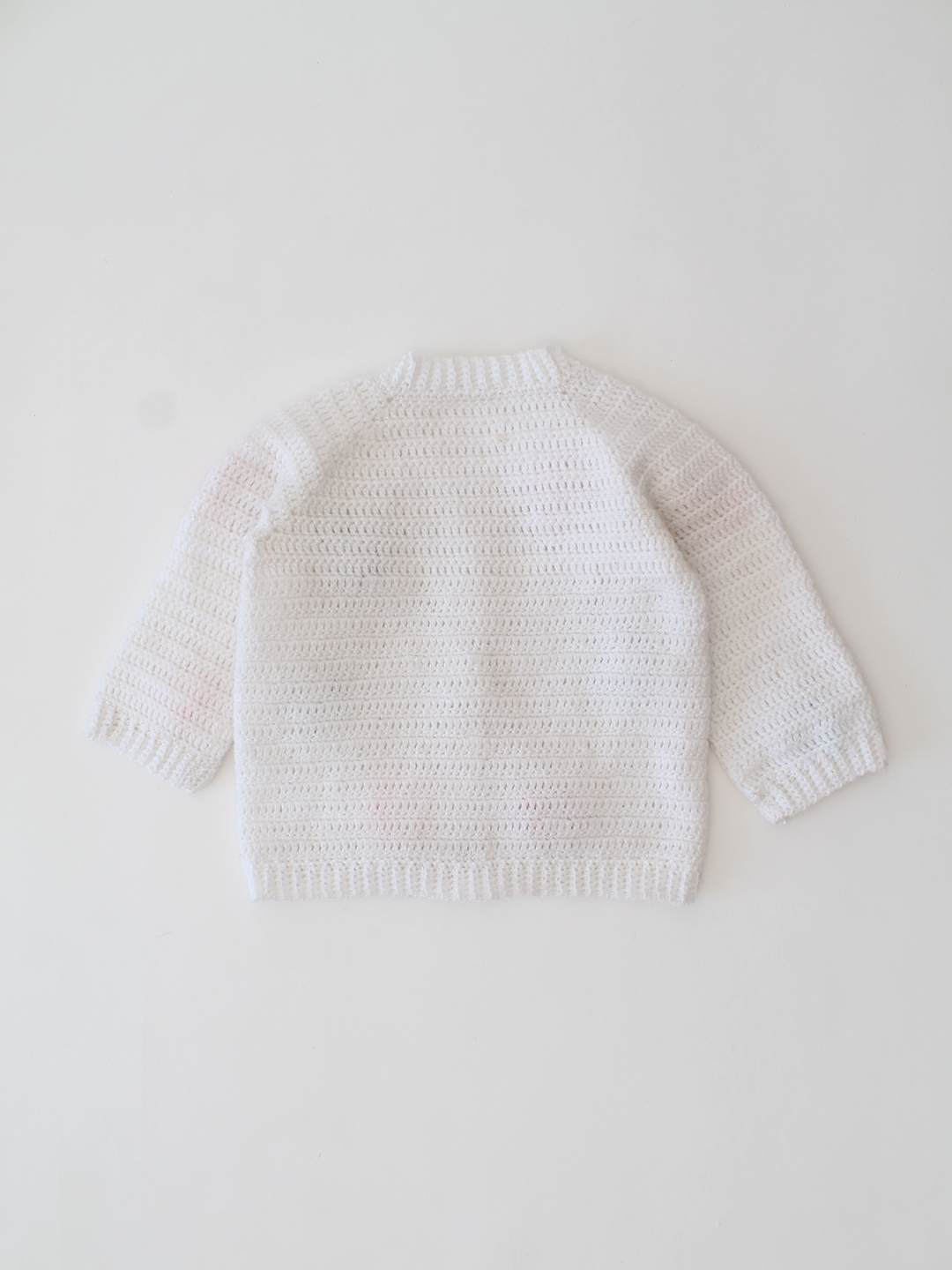 Woonie Crochet Floral Applique Detailed Cardigan - White